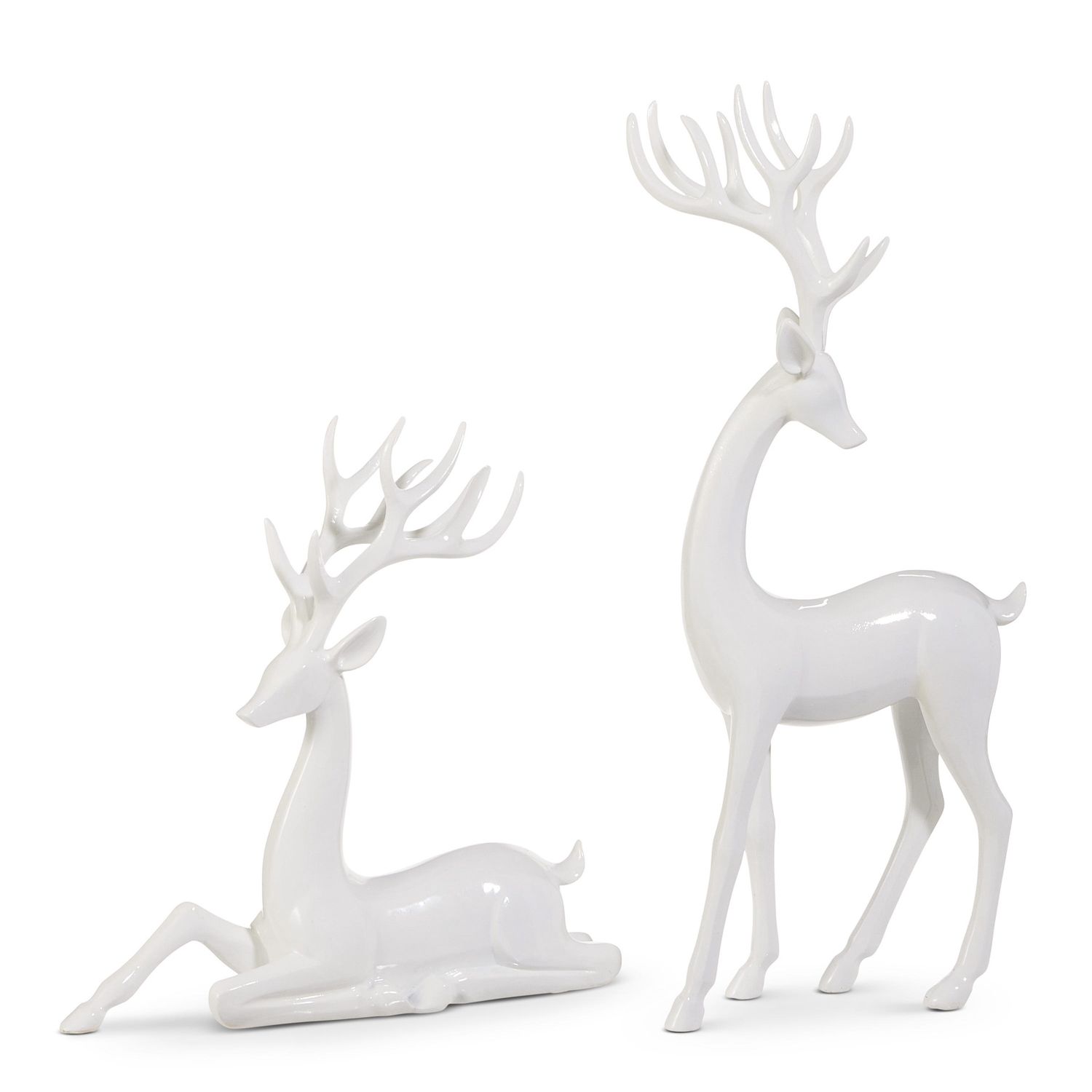 Shiny White Deer - 2 Styles - Standing/Laying