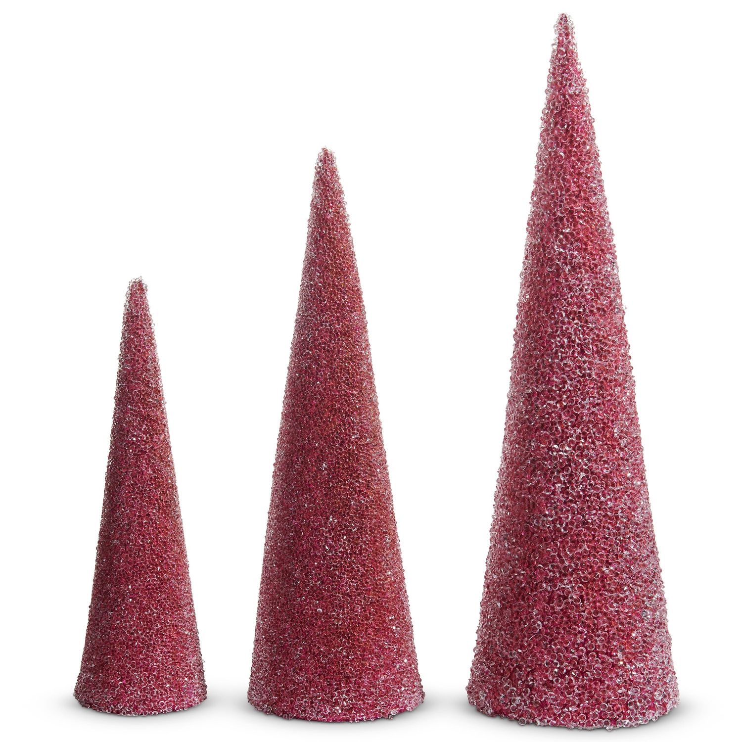 Glittered Cone Tree - Large - Pink
