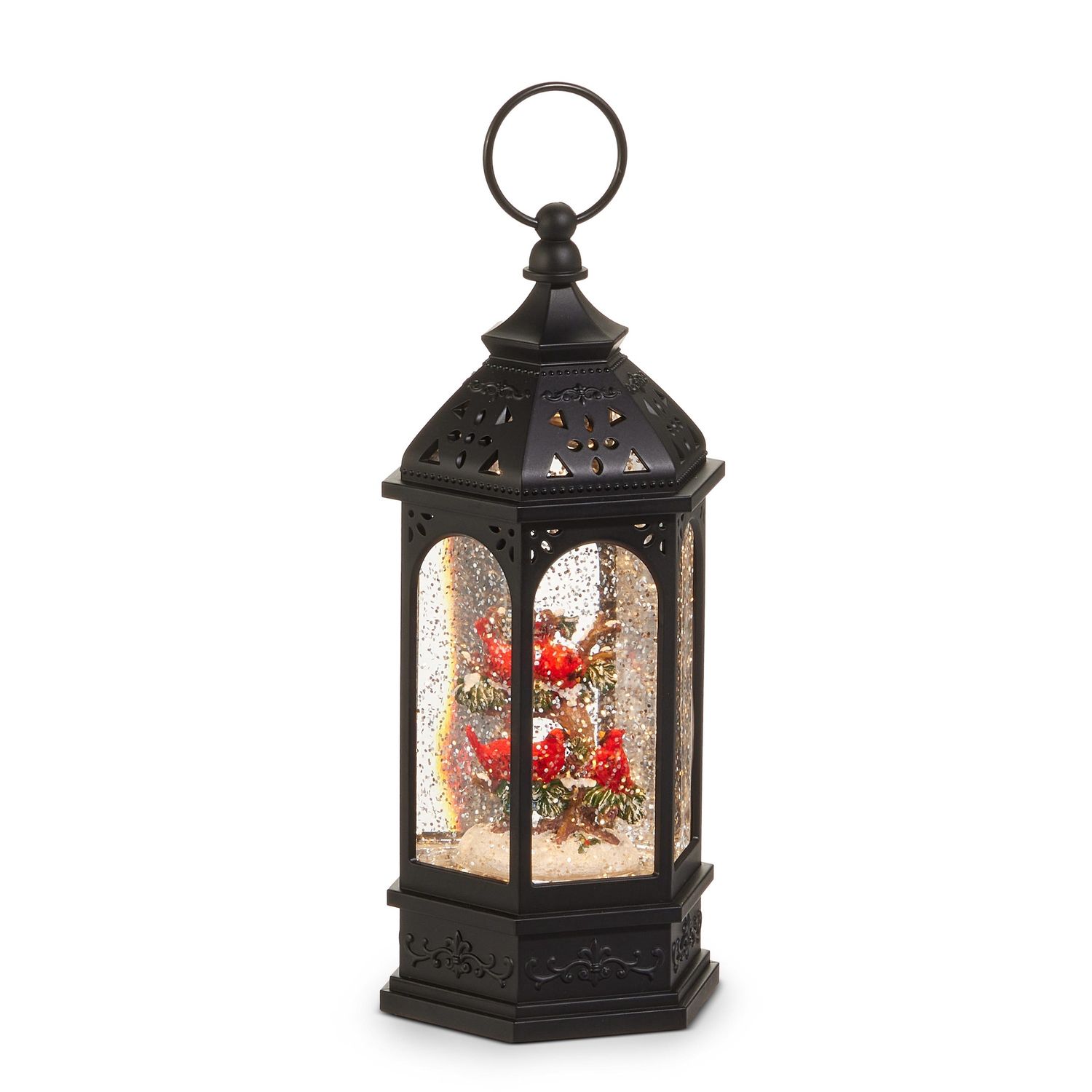 Water Lantern 9" Cardinal - 6 Hr Timer - Req 3 AAA, USB Cord Inc , 6 Hr Timer