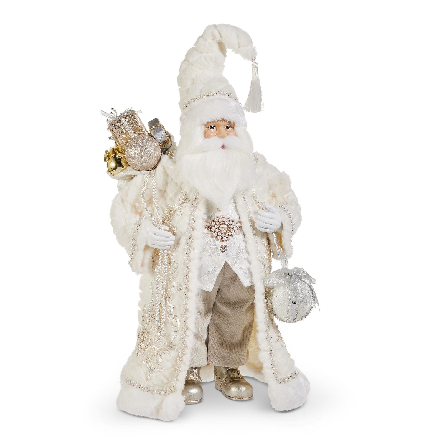 Father Christmas W/ White Fur Coat - 22"