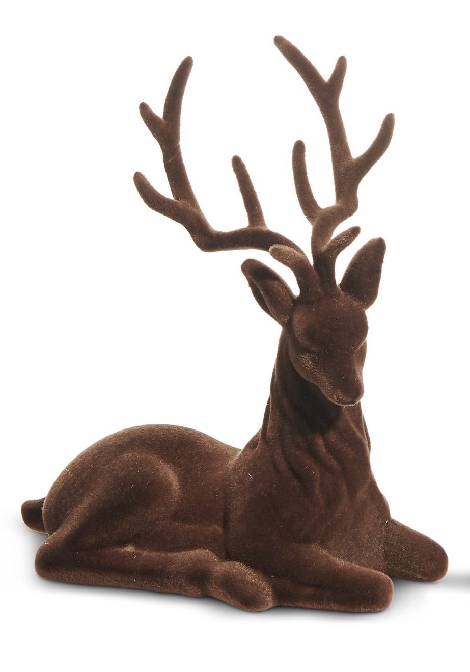 Brown Flocked Deer - 15" - 2 Styles - Sold Individually, Style: Laying