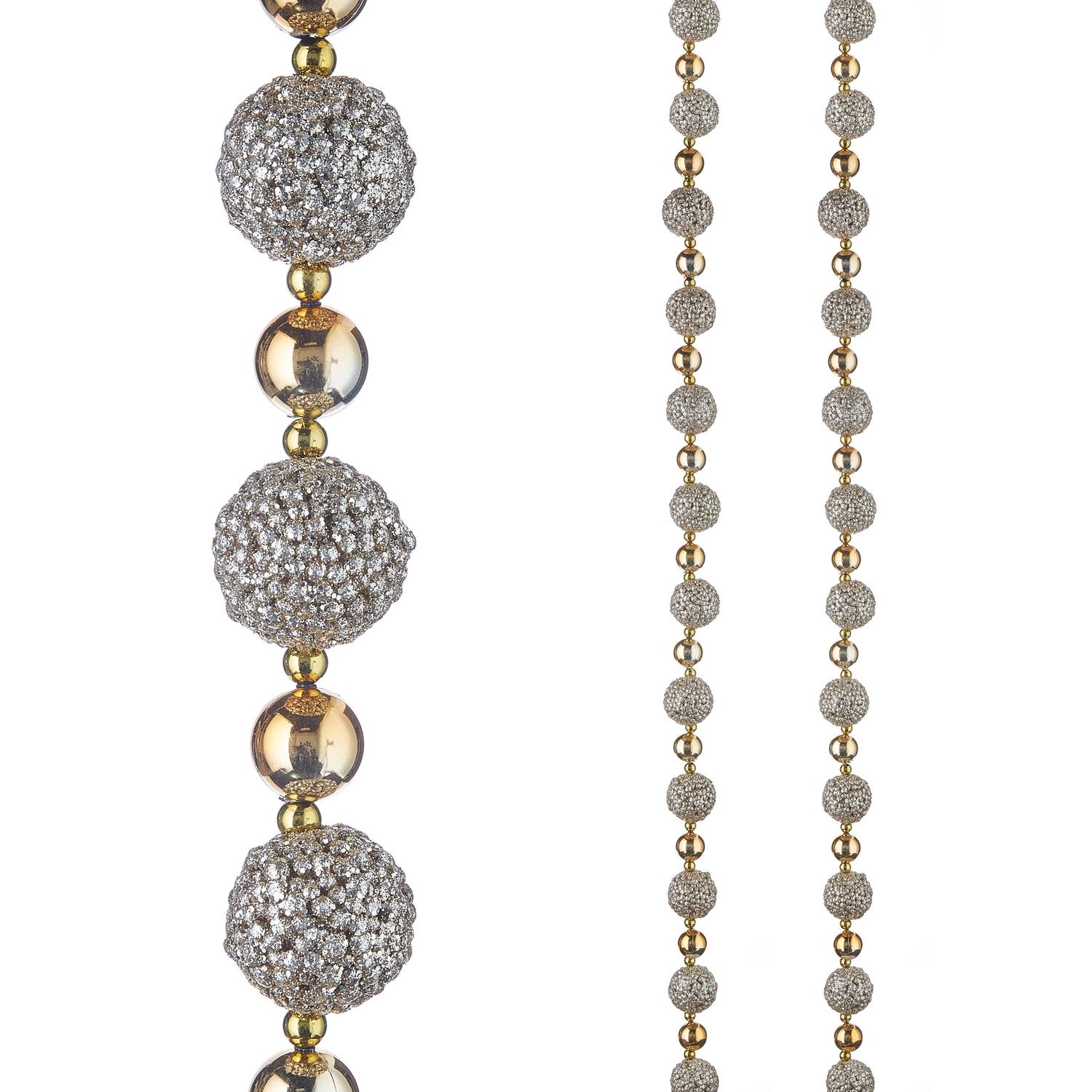 Beaded Ball Garland - Rose Gold 6'