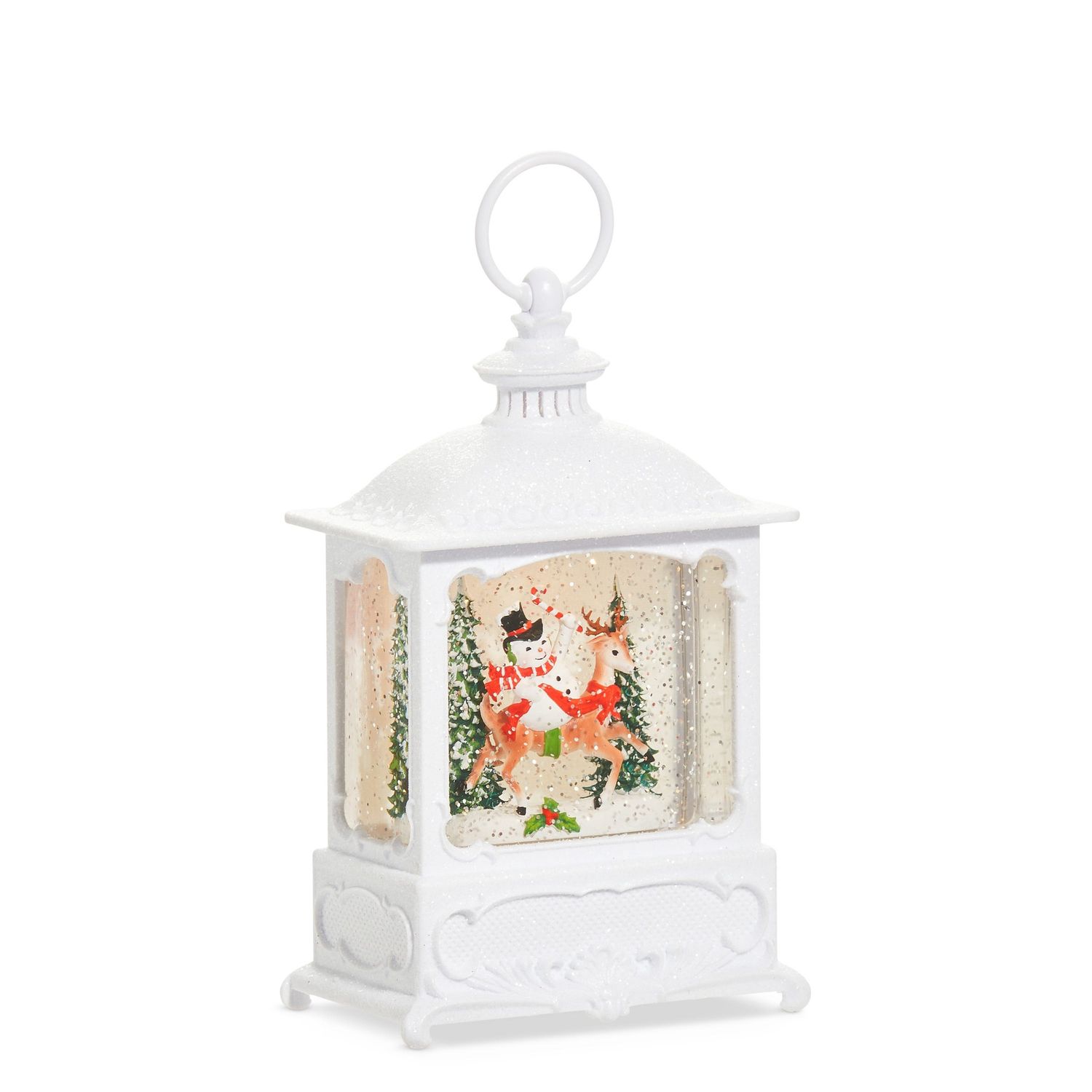 Water Lantern 8.75" Magic Of Christmas - Requires 3 AA Batteries, USB Cord, 6 Hr Timer, Non-Musical