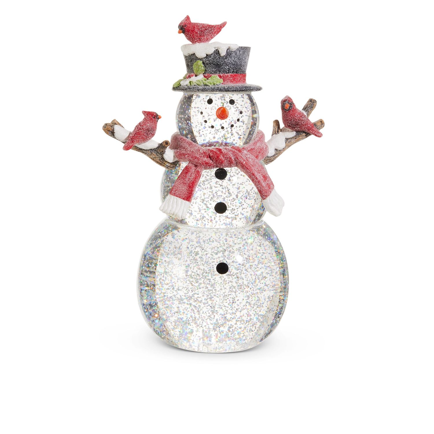 Water Lantern 12" Lit Snowman - Requires 3 AA Batteries, 6 Hr Timer
