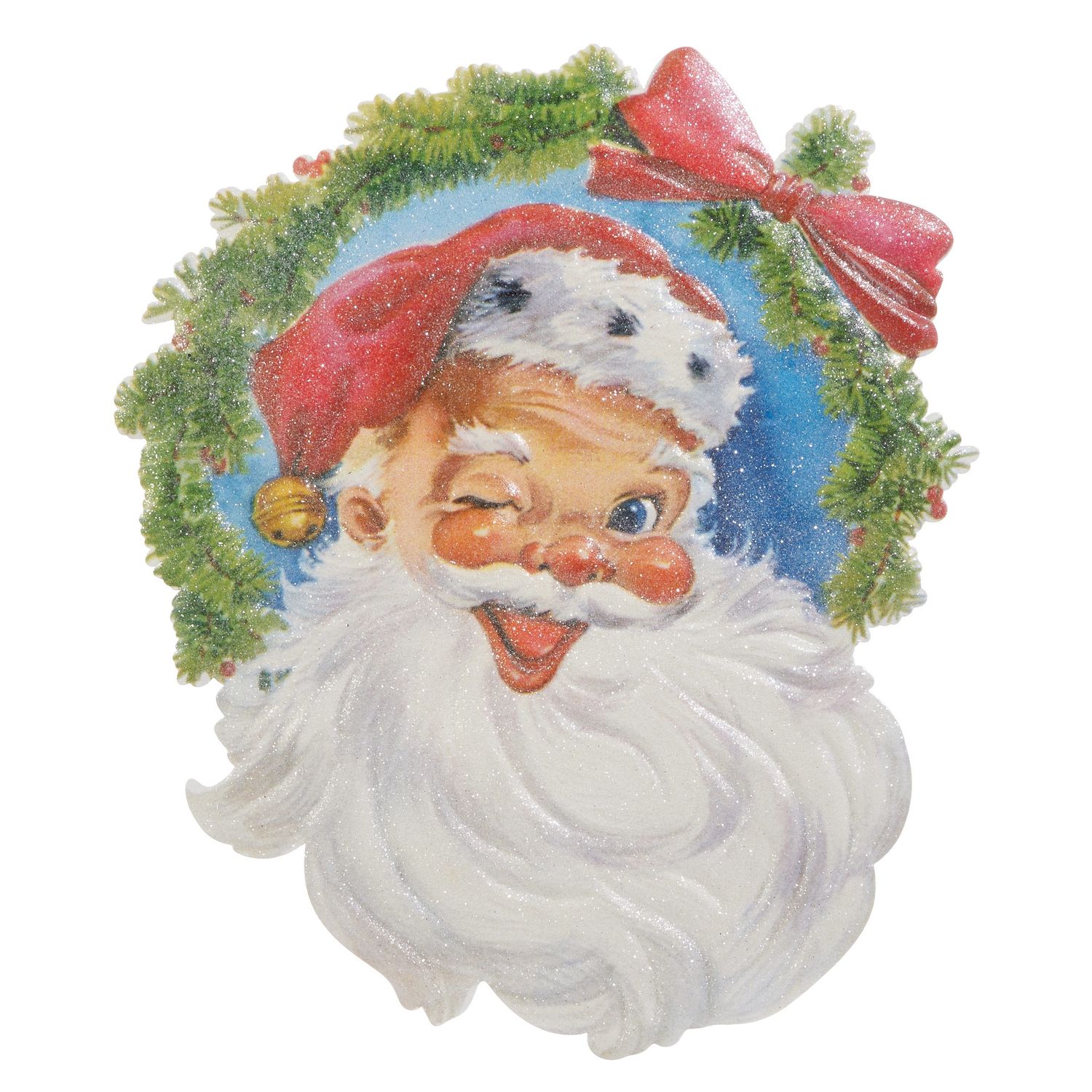 Santa Head Cut Out Wall Art - 18"