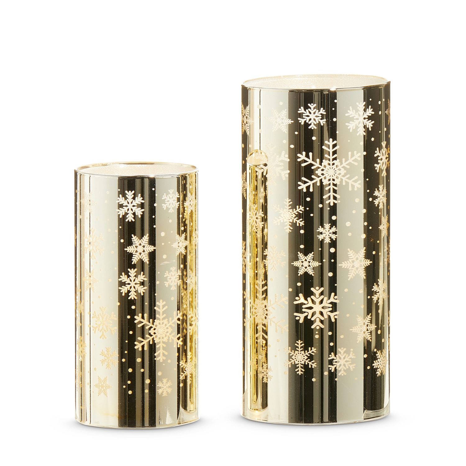 Lantern Snowflake Lighted - Small - Gold