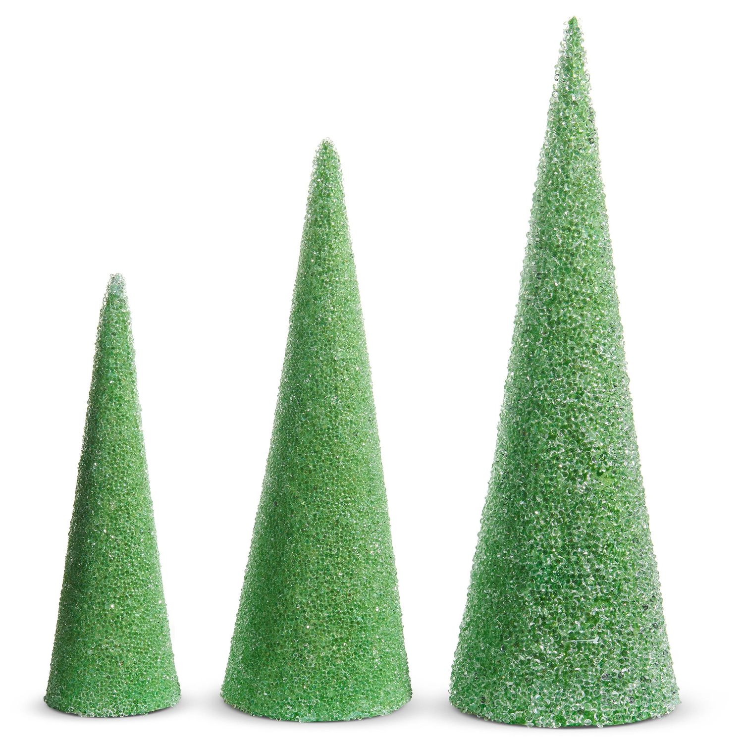 Glittered Cone Tree - Large - Mint