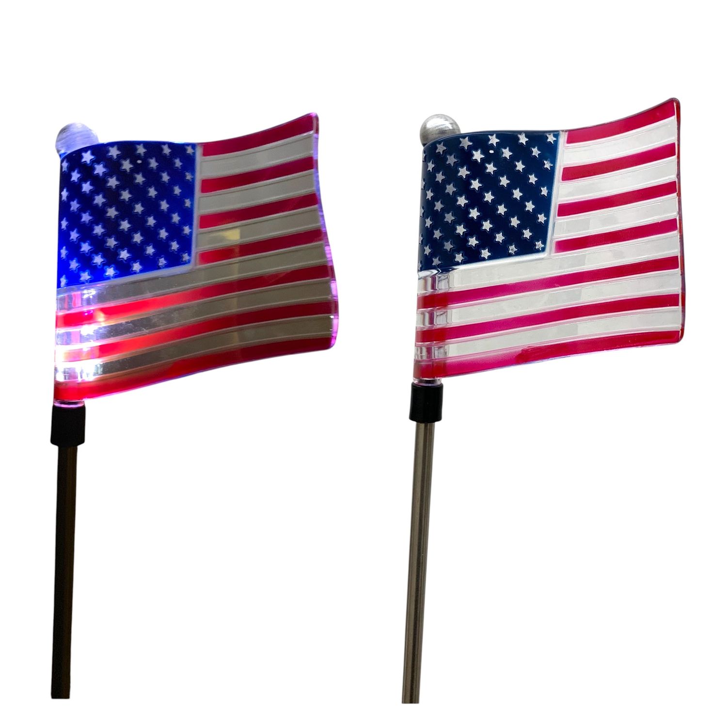 American Flag Solar Garden Stake