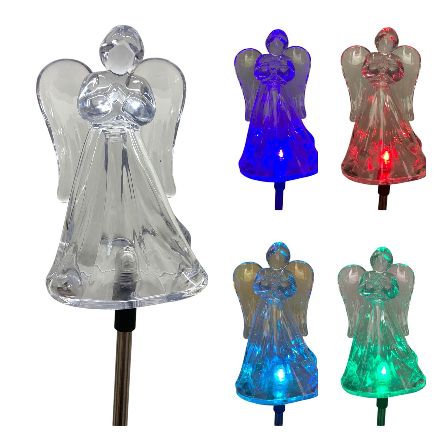 Solar Acrylic Angel Garden Stake