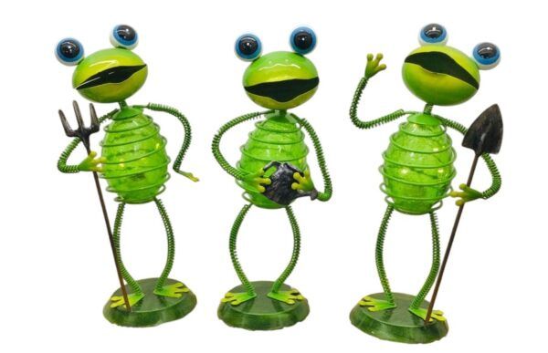 Solar Gardening Frog 13" - 3 Styles - Sold Individually