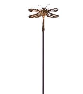 Bronze Dragonfly Garden Pick 24"