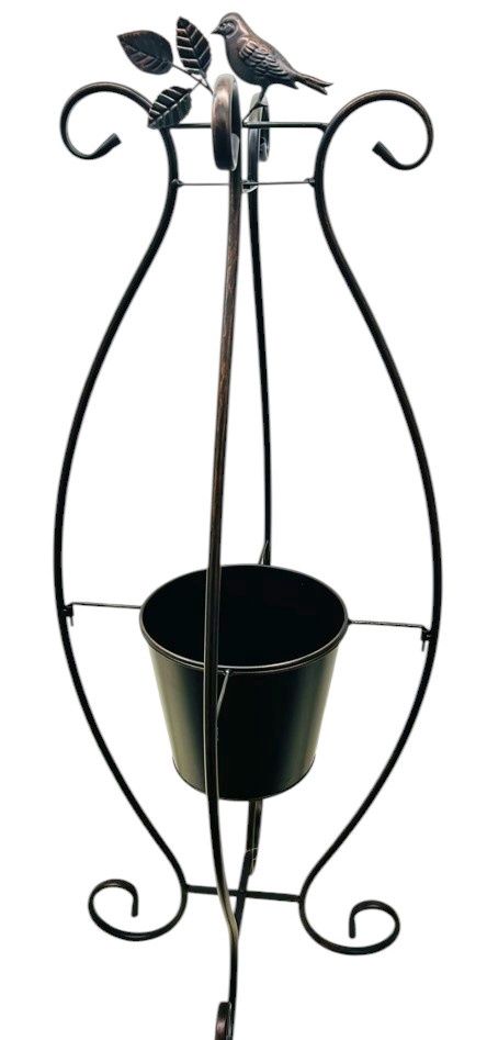 Bronze Plant Stand W/ Bird 39"