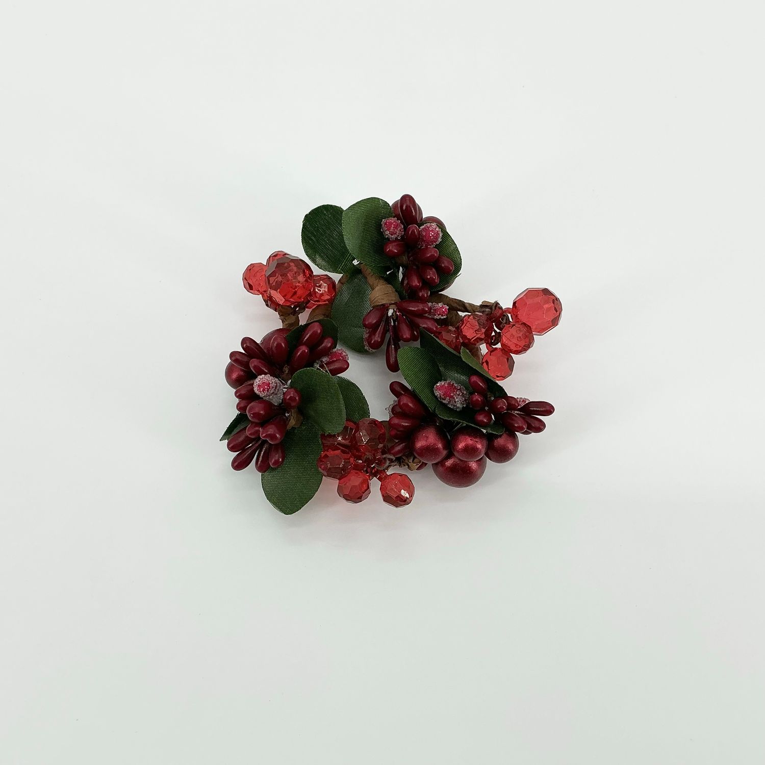 Berry Candle Ring - 1" - Red