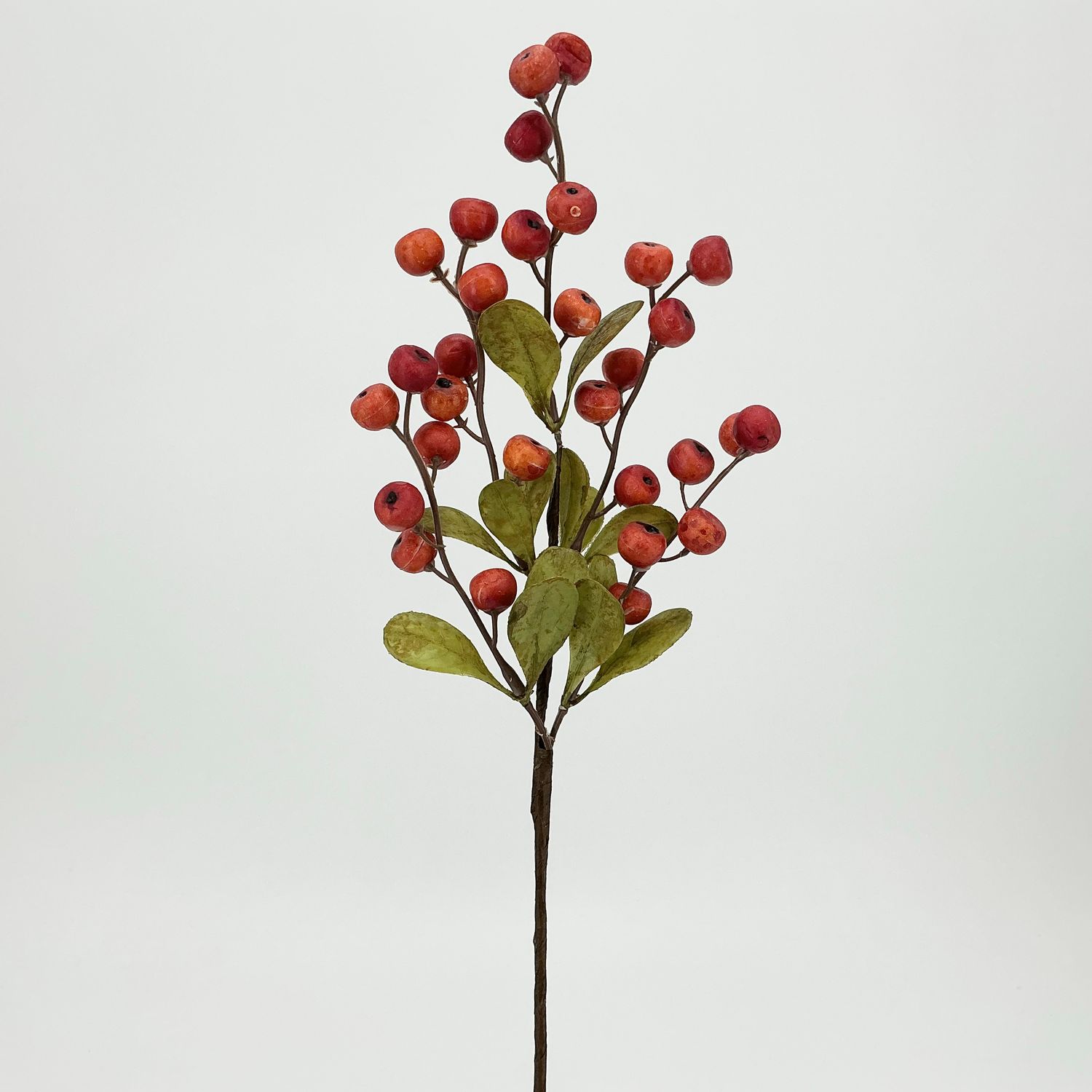 Berry Pick W/ Leaves - 15" - Outdoor - Orange