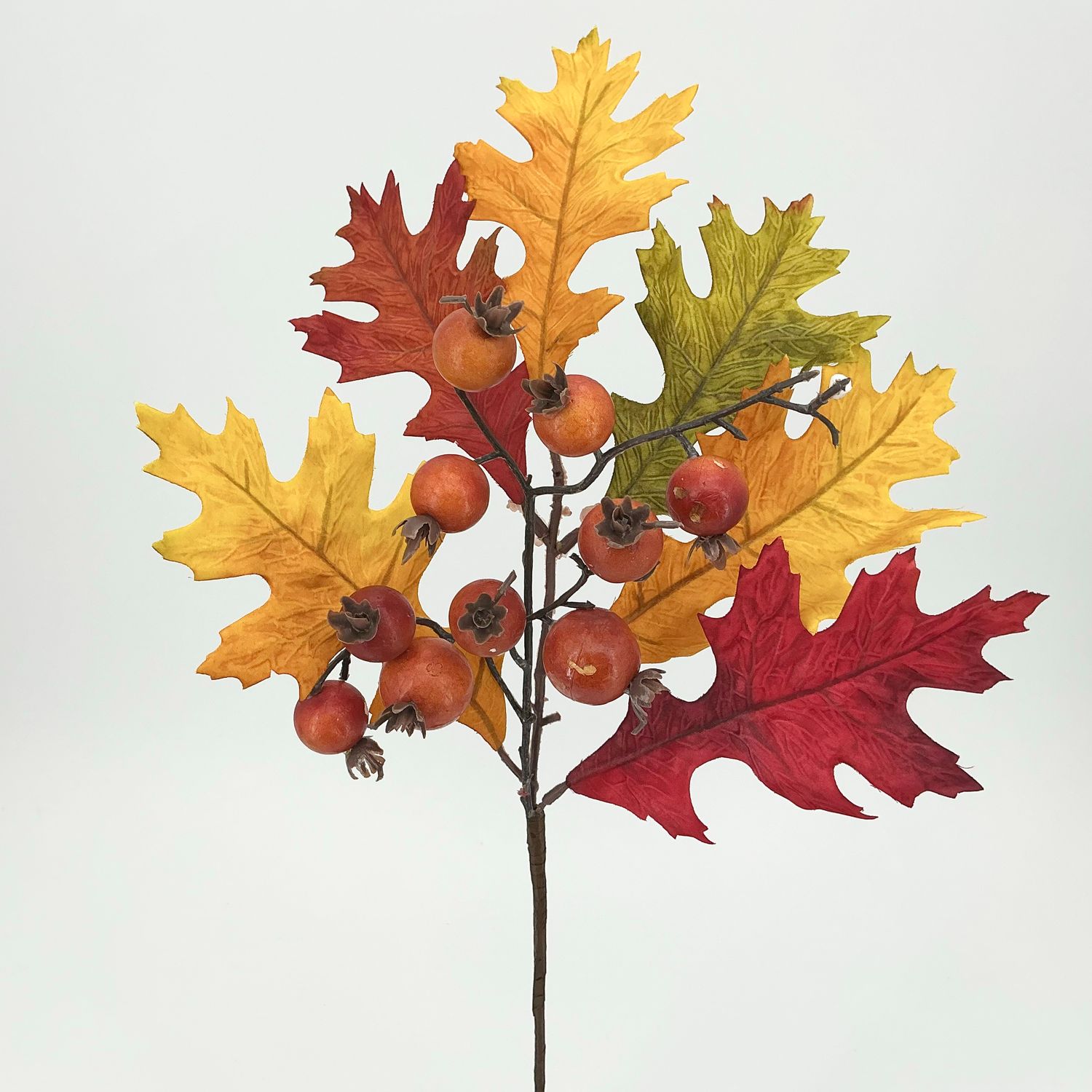 Berry Oak Leaves Pick - 18"