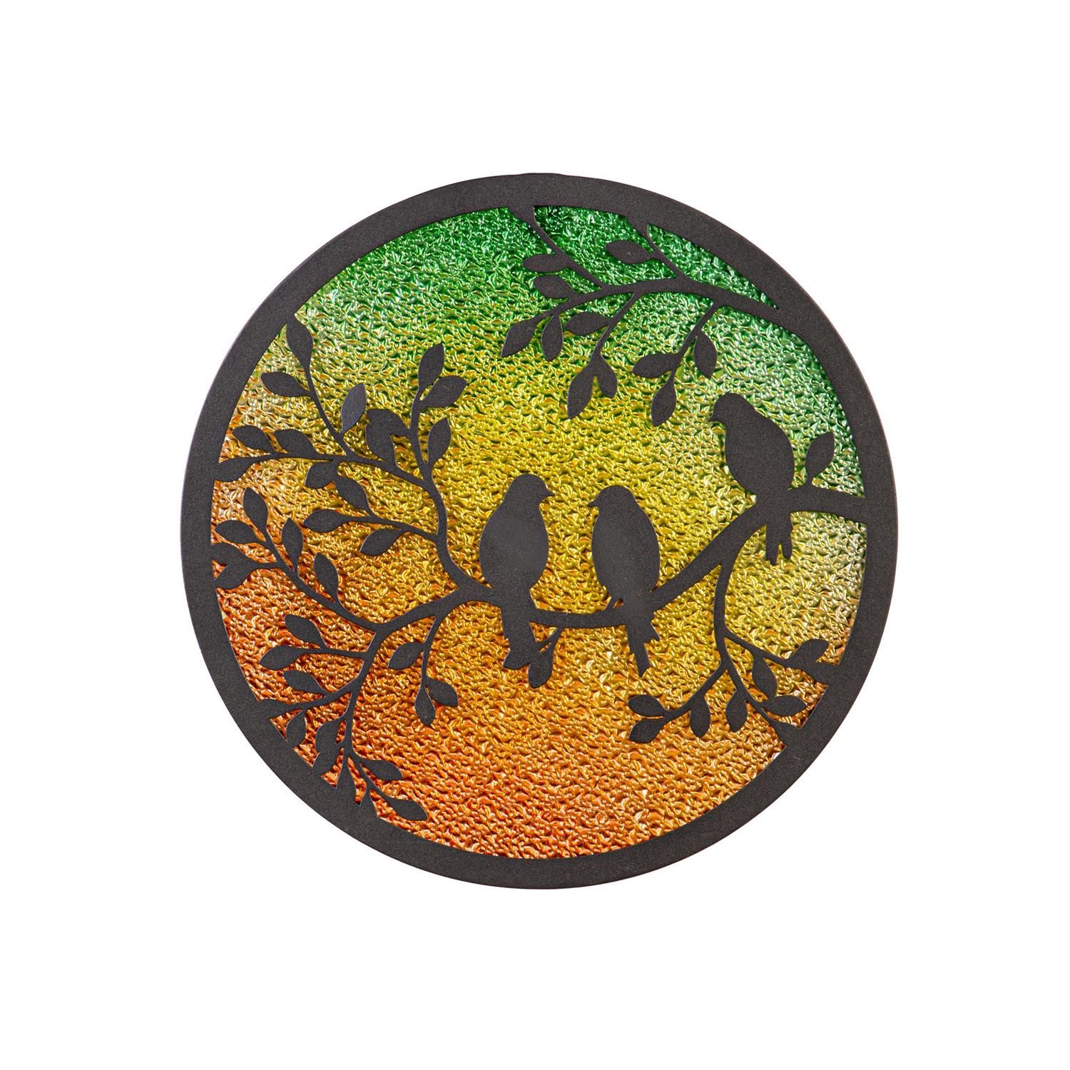 Round Perched Birds Wall Decor - 12"