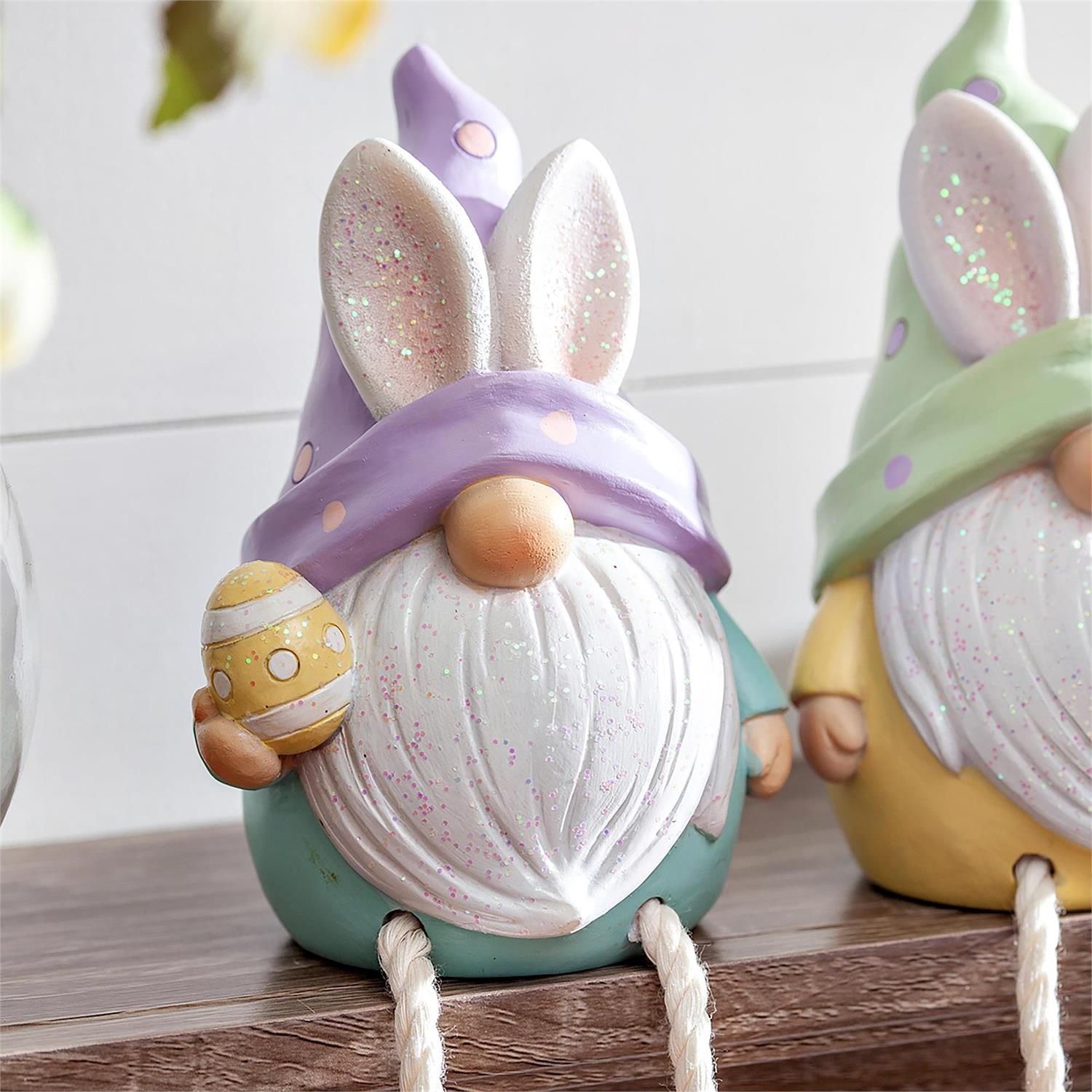 Gnome With Bunny Ears Dangler - 2 Styles - Sold Individually