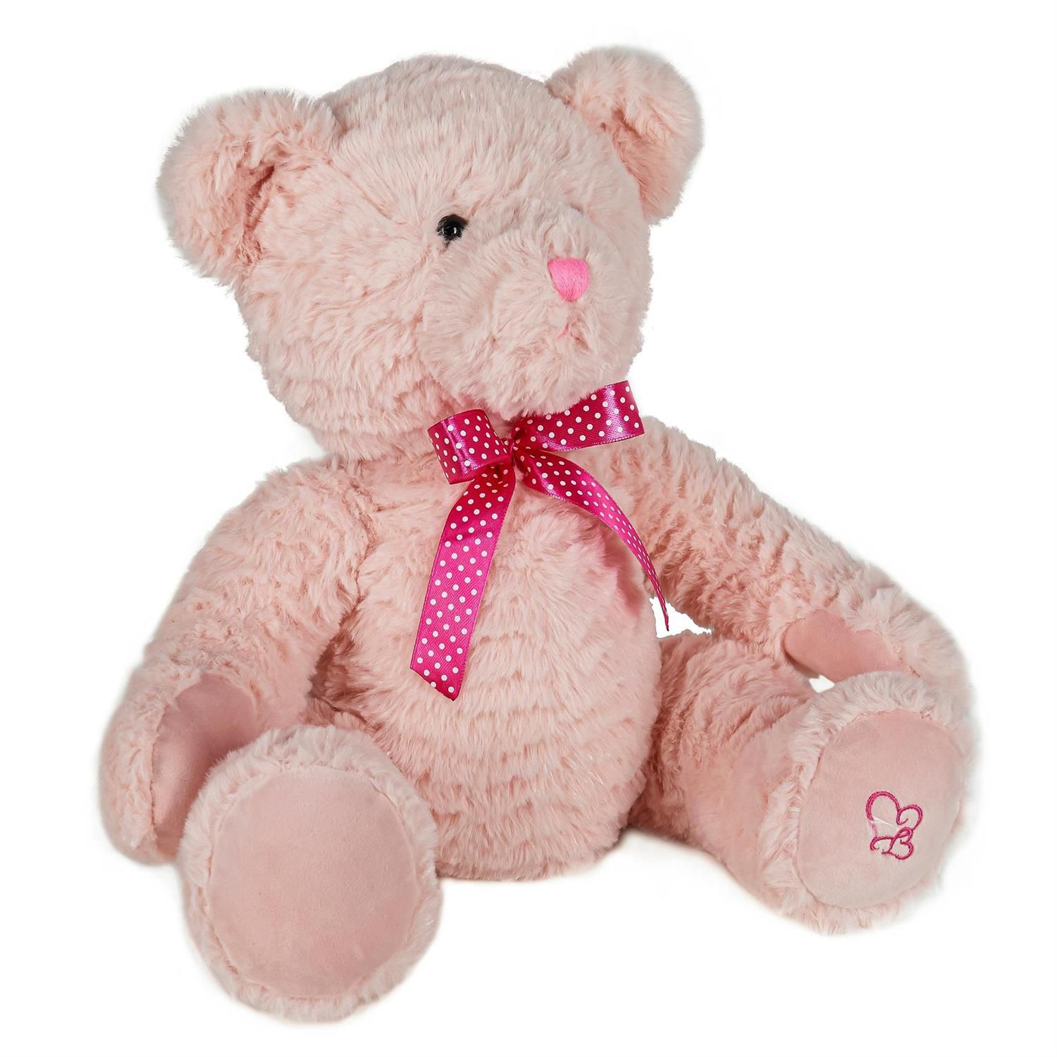 Plush Pink Bear w/ Bow - 12"