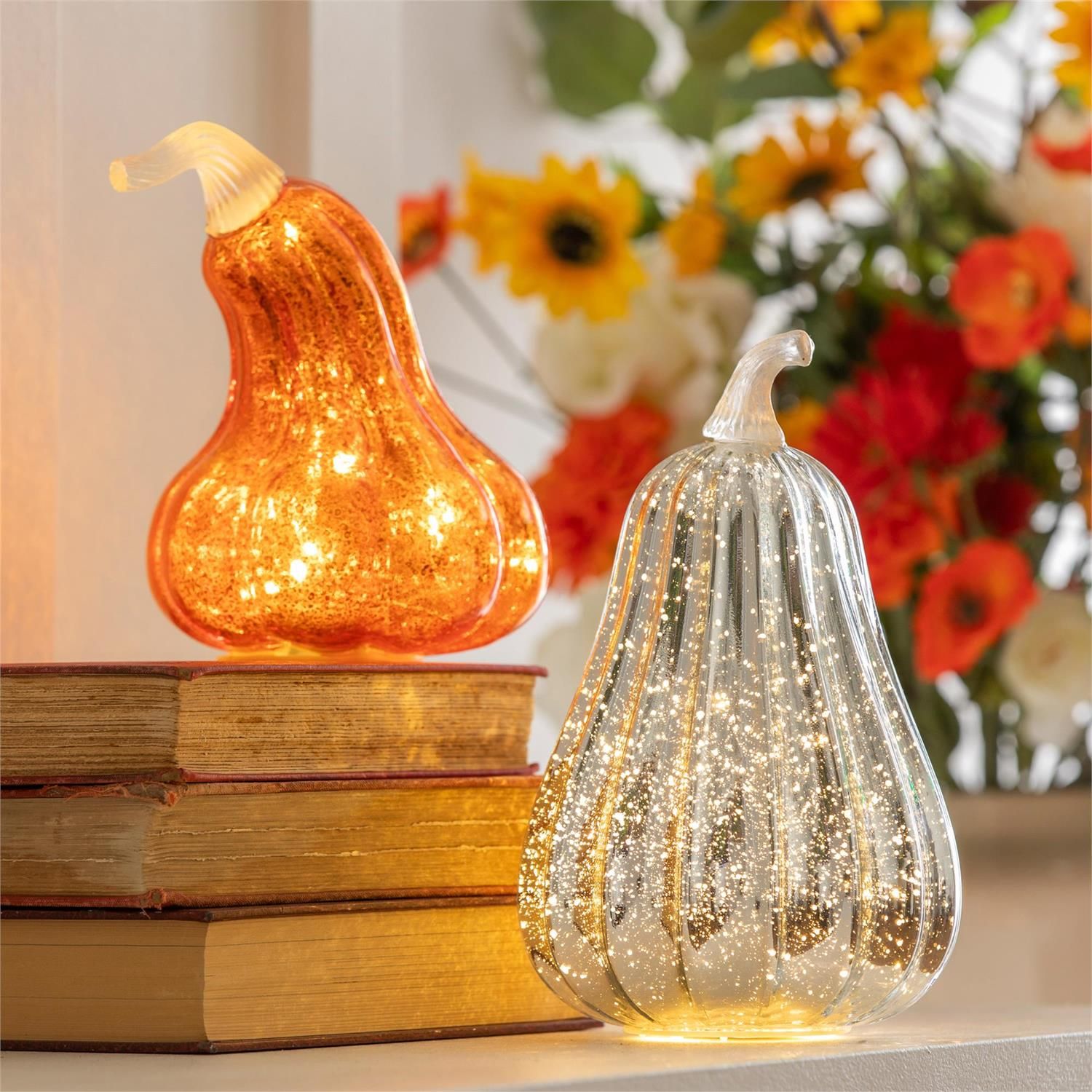LED Glass Gourd - 2 Styles - Sold Individually