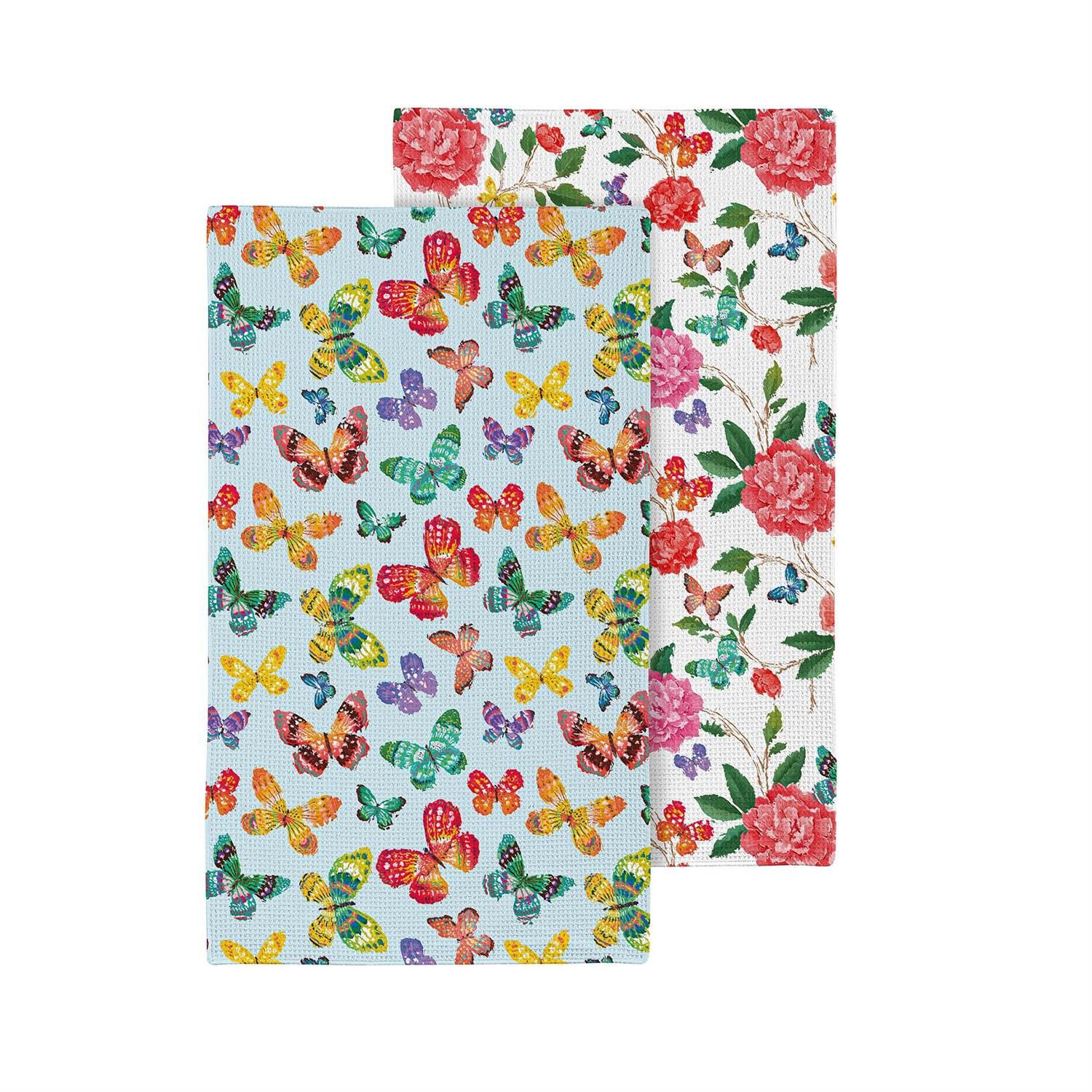 Quick Dry Kitchen Towel - Butterfly Toile