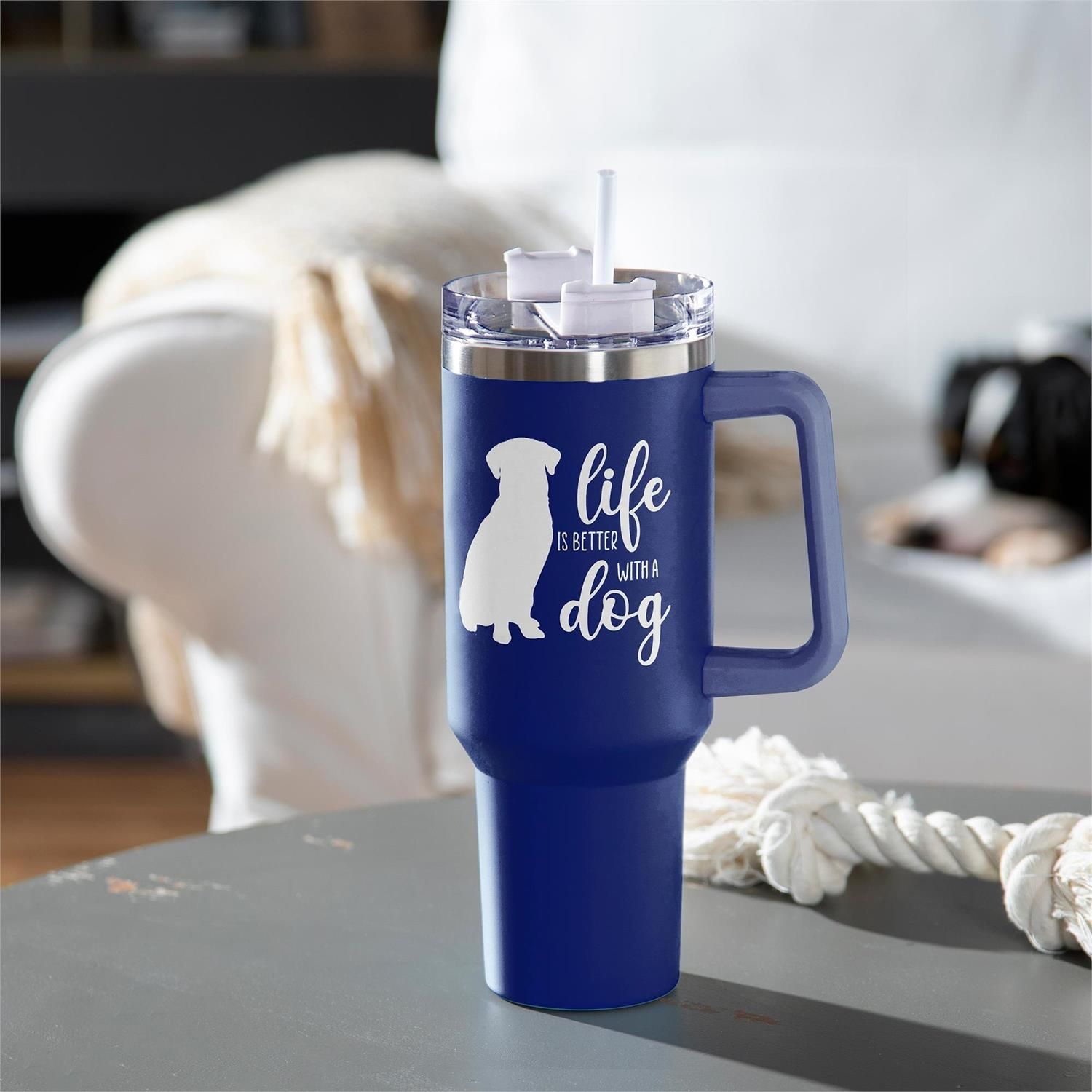 Canyon Cup 40oz w/ Straw - Life Is Better w/ A Dog