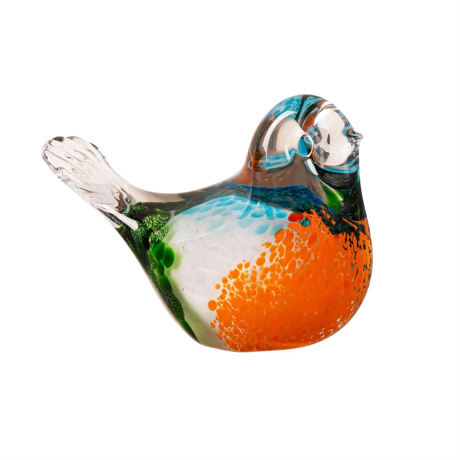 Decorative Bird Decor - Orange/Blue