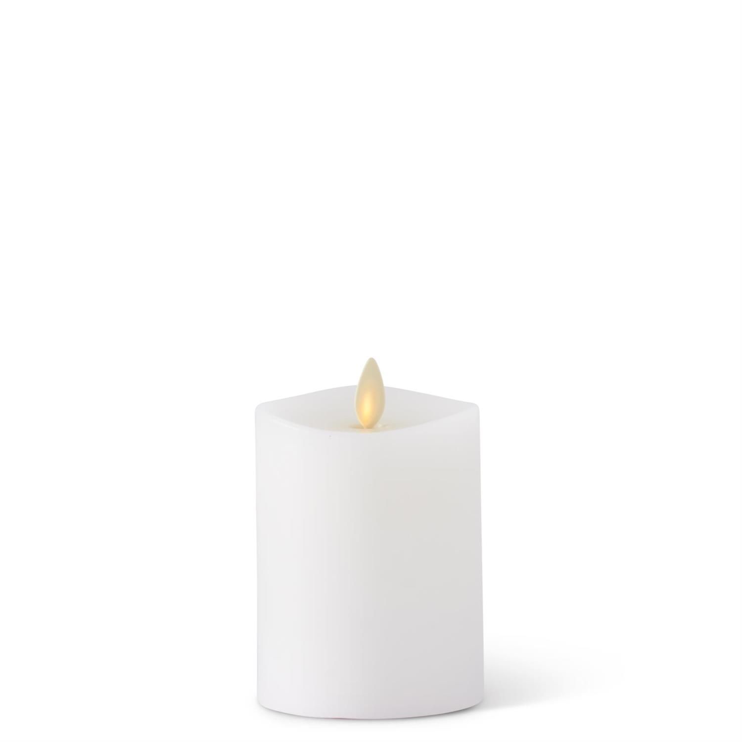Luminara White Wax Indoor Pillar Candle - 3" X 4.5"