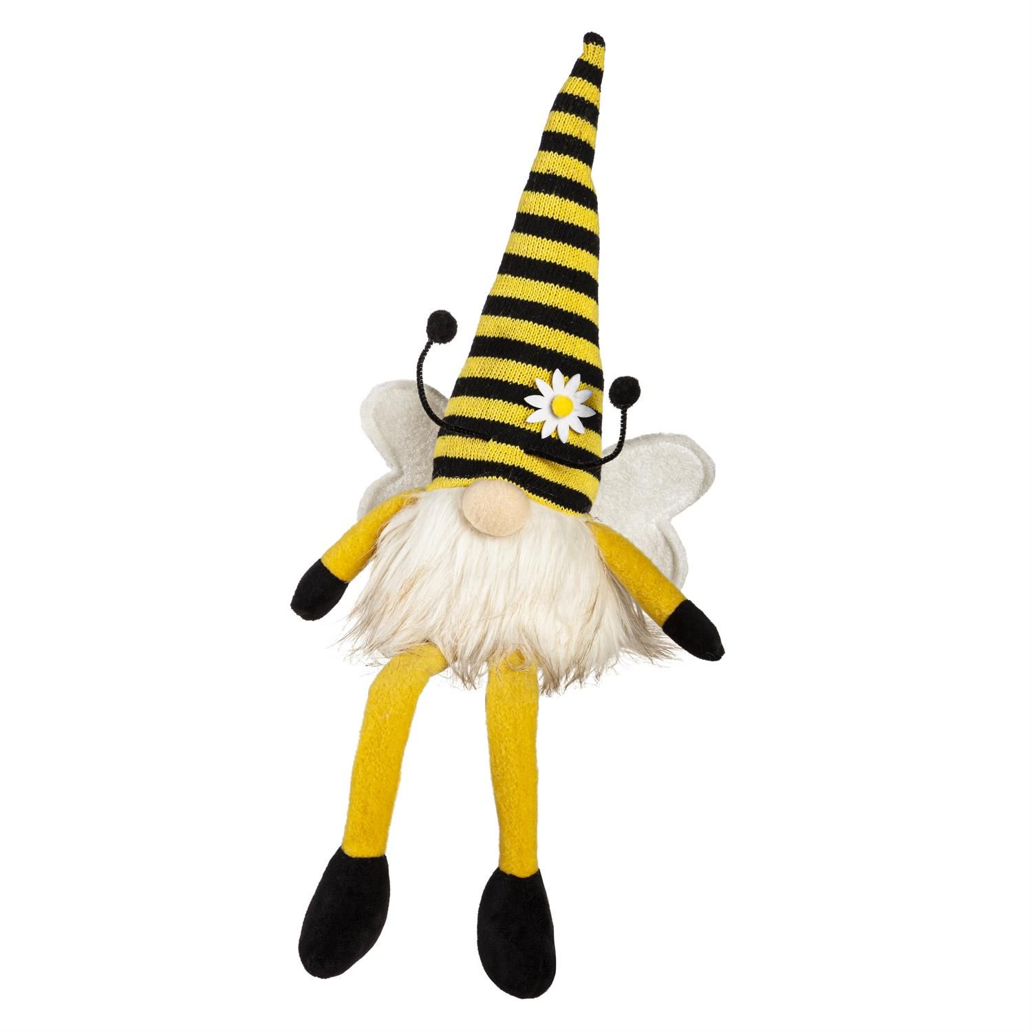 LED Fabric Sitting Bumble Bee Gnome - 2 Styles Boy/Girl - Sold Individually