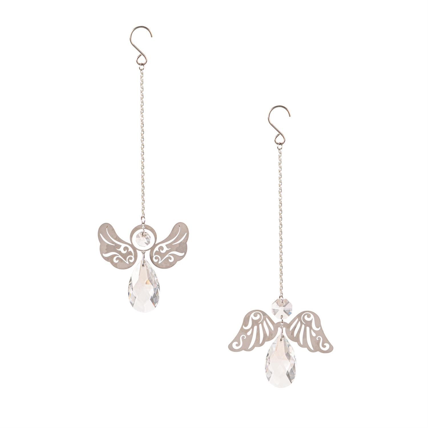 Crystal Angel Metal Hanger - 2 Styles - Sold Individually