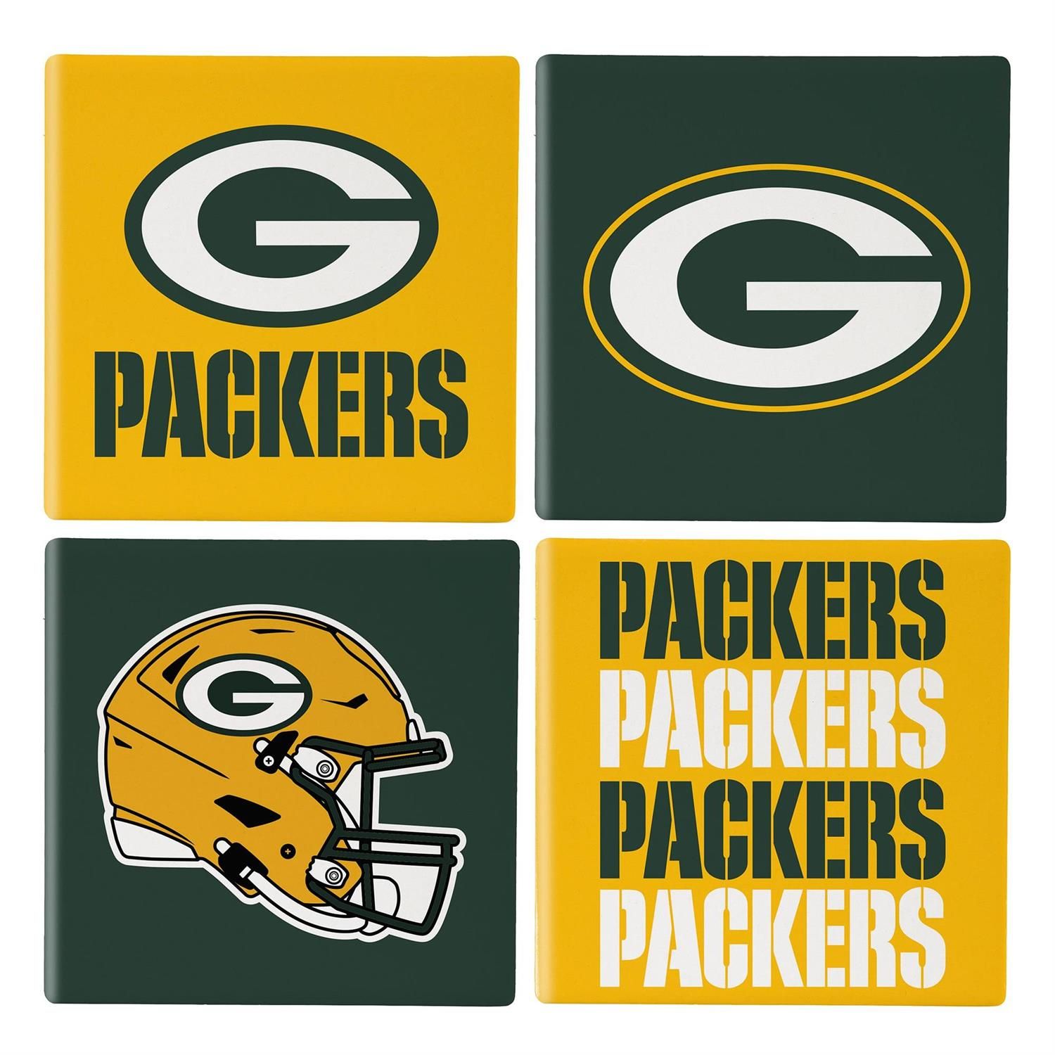 Ceramic Coaster Set - Green Bay Packers