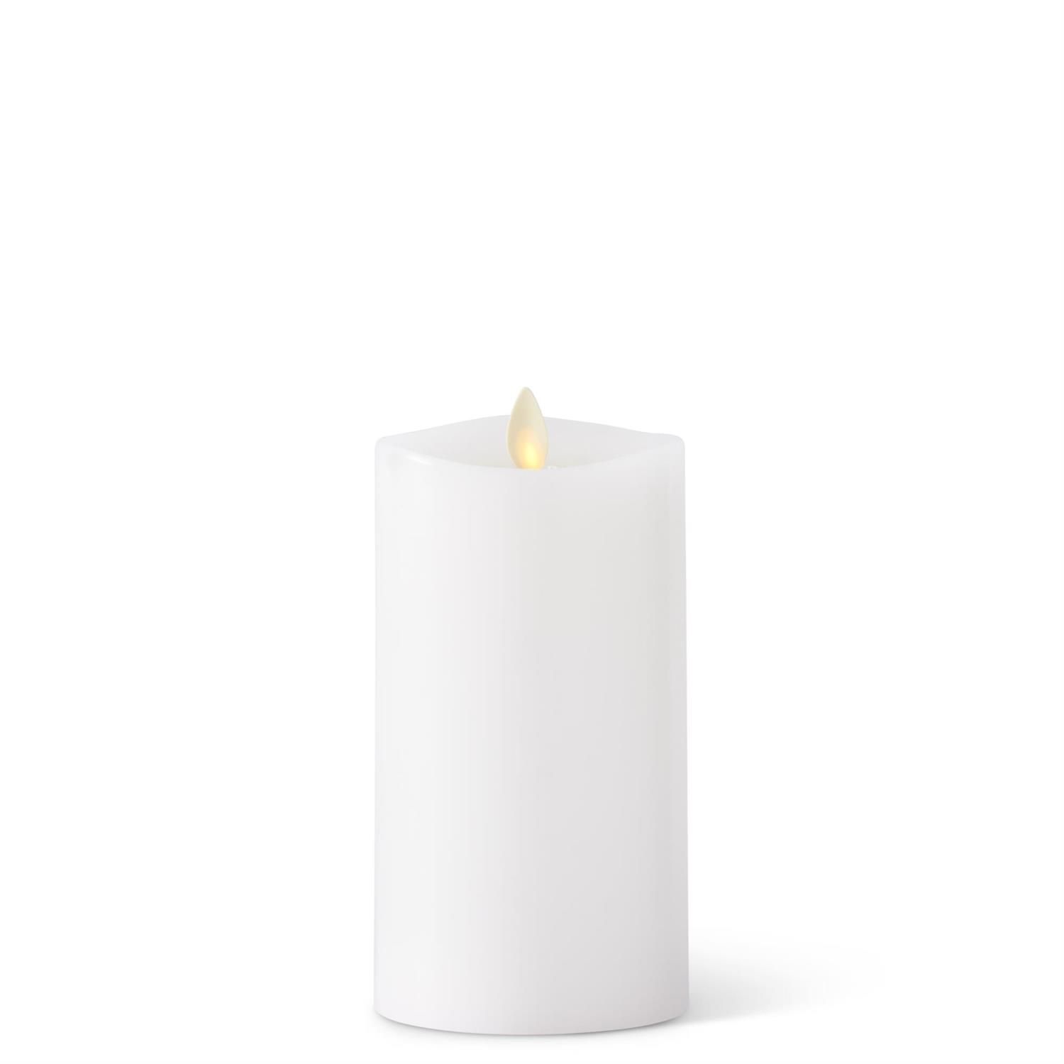 Luminara White Wax Indoor Pillar Candle - 3.5" X 7.5"