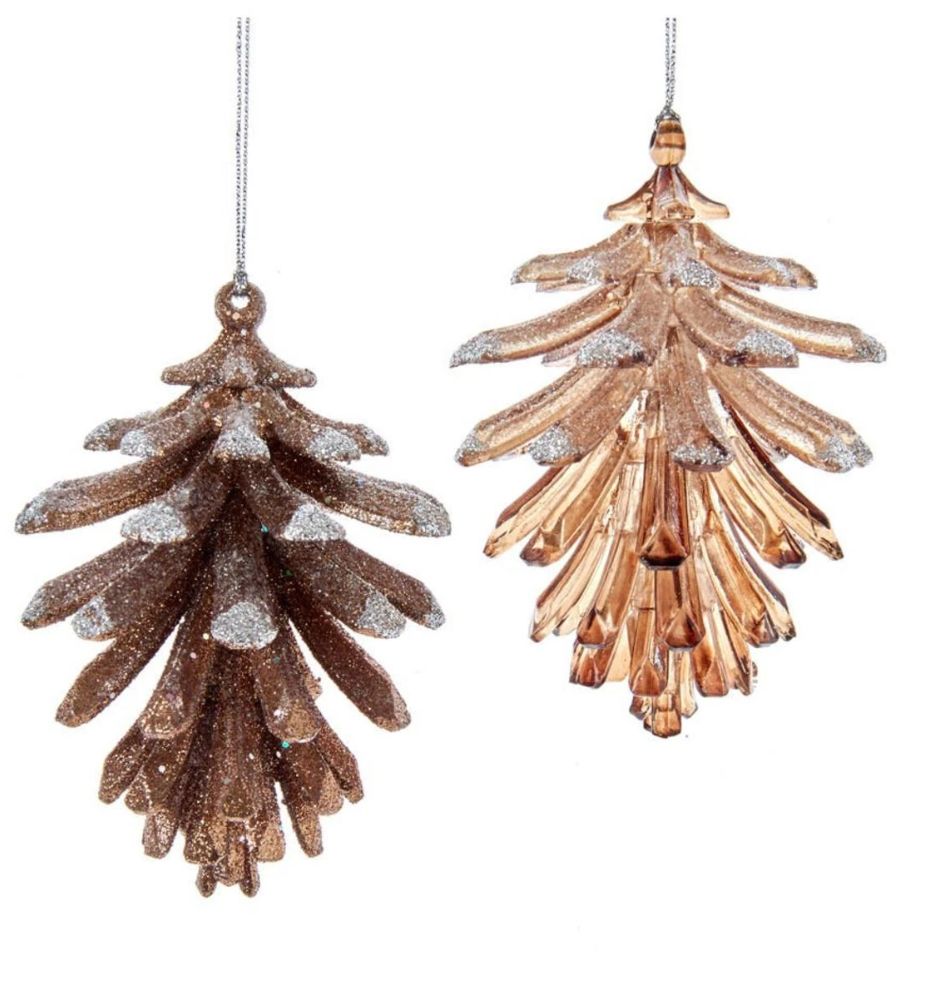 Natural Brown Pinecone Ornament - 4" - 3 Styles - Sold Individually