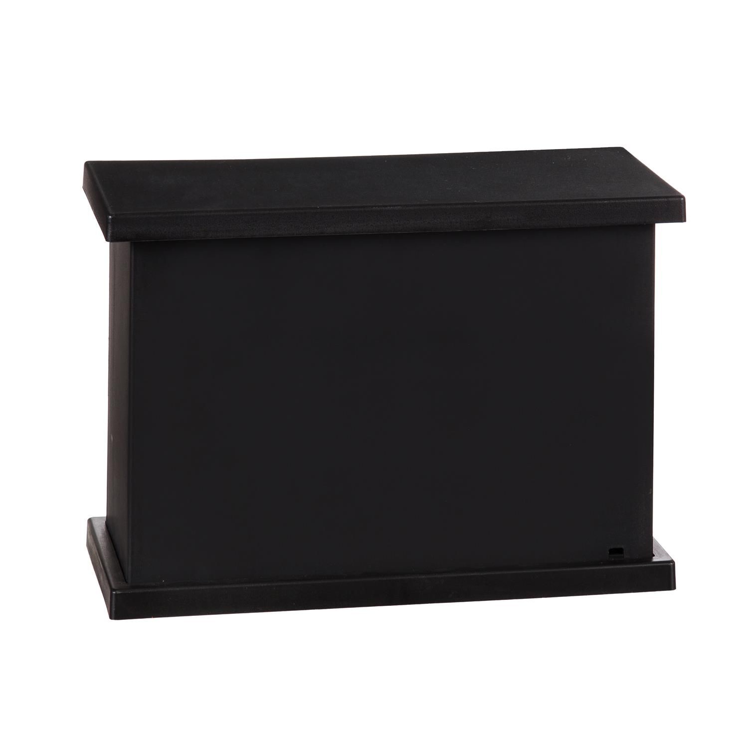 LED Fireplace Lantern - Black w/ Antique Gold Wash