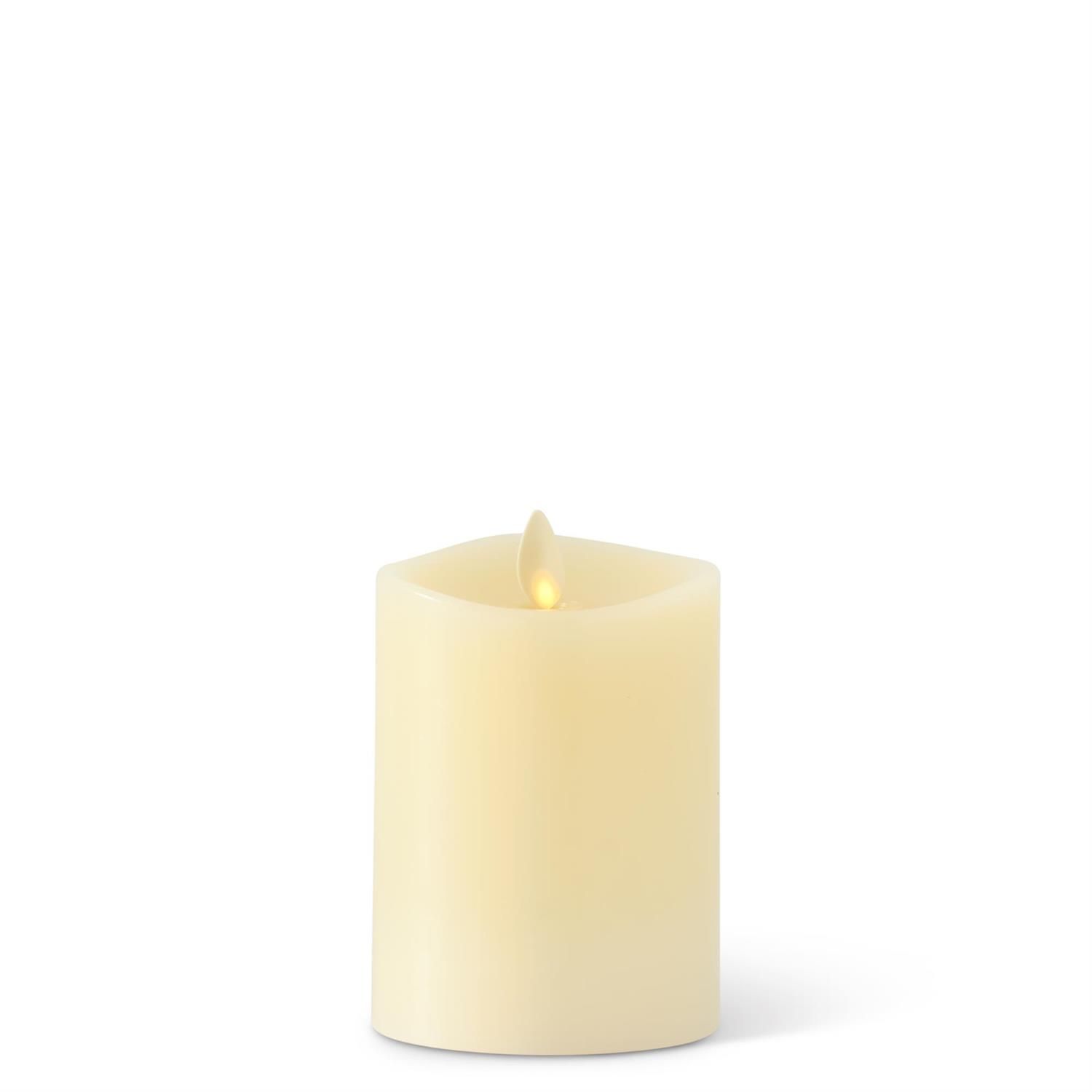 Luminara Ivory Wax Indoor Pillar Candle - 3" X 4.5"