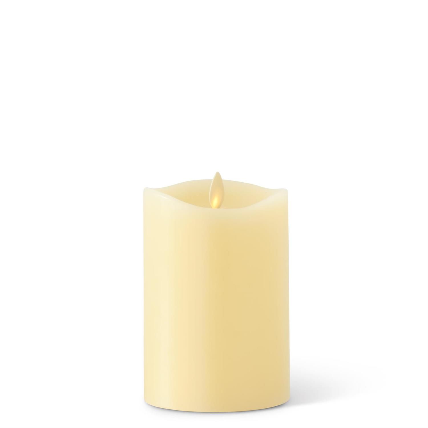 Luminara Ivory Wax Indoor Pillar Candle - 3.5" X 5.5"