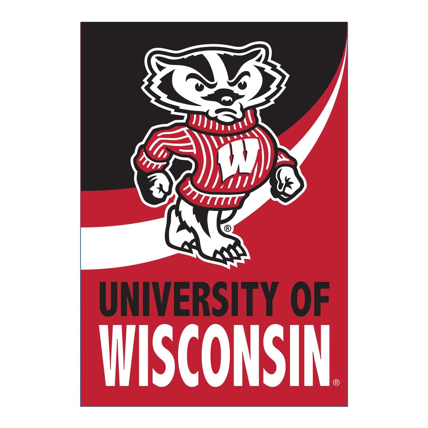 House Flag - Burlap - University Of Wisconsin-Madison