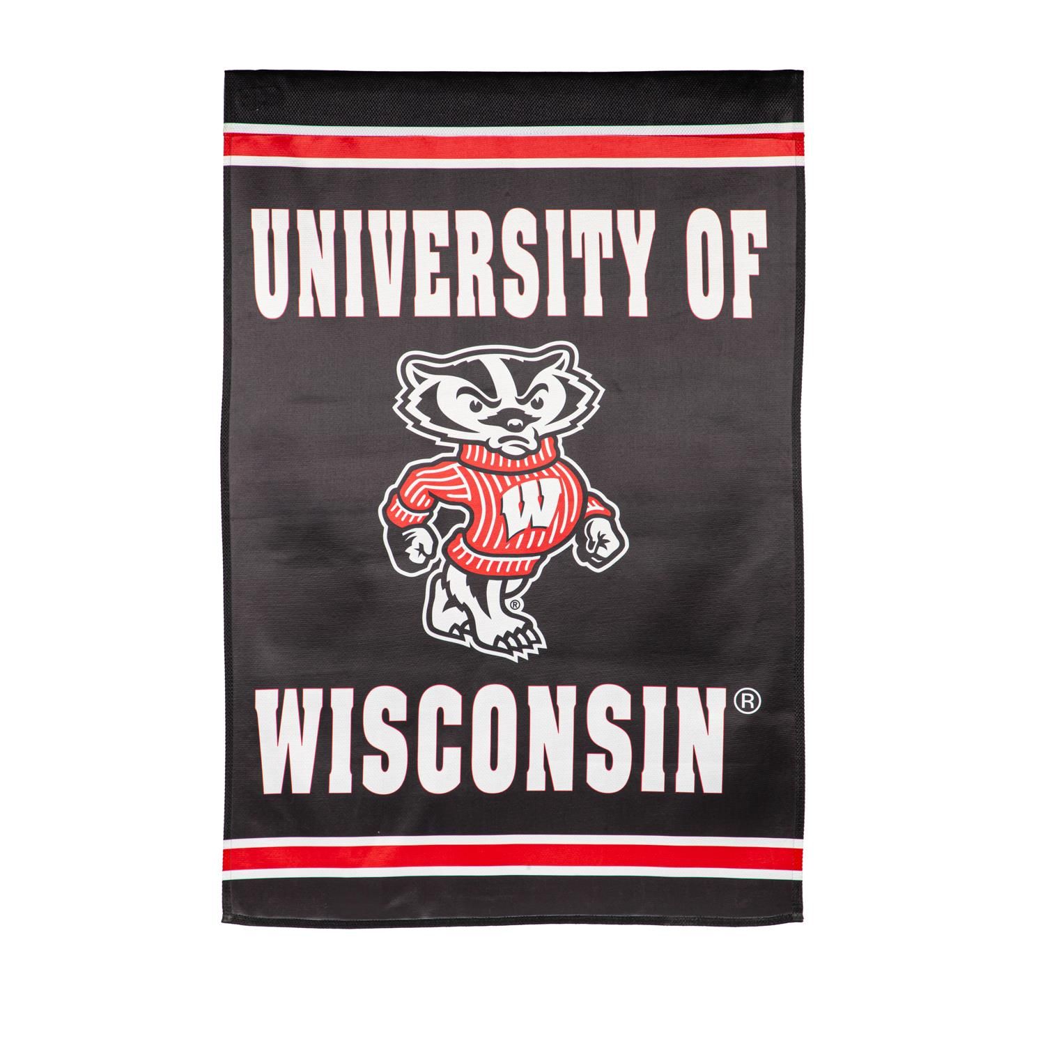 House Flag - Suede - University Of Wisconsin