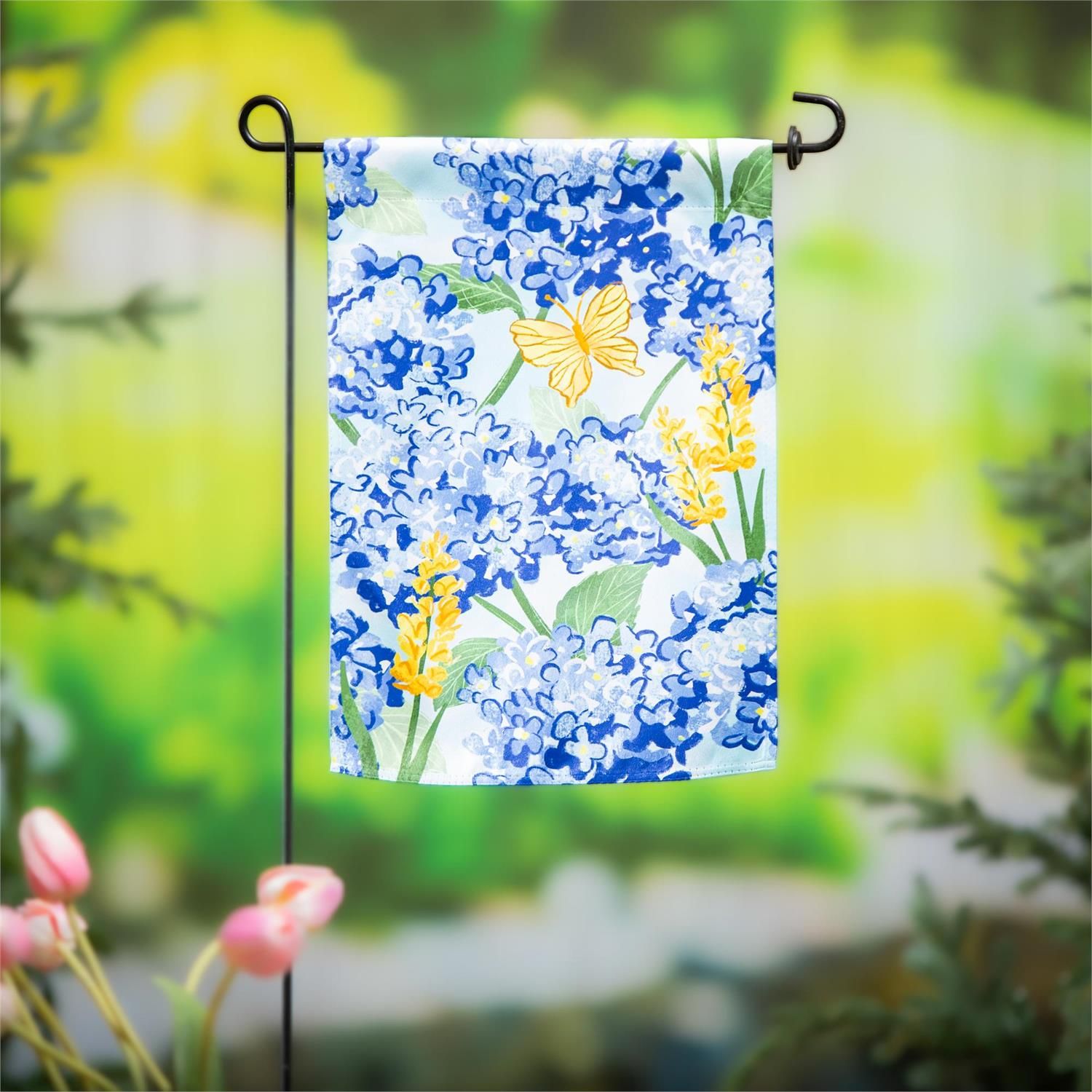 Garden Flag - Suede - Coastal Citrus Hydrangeas