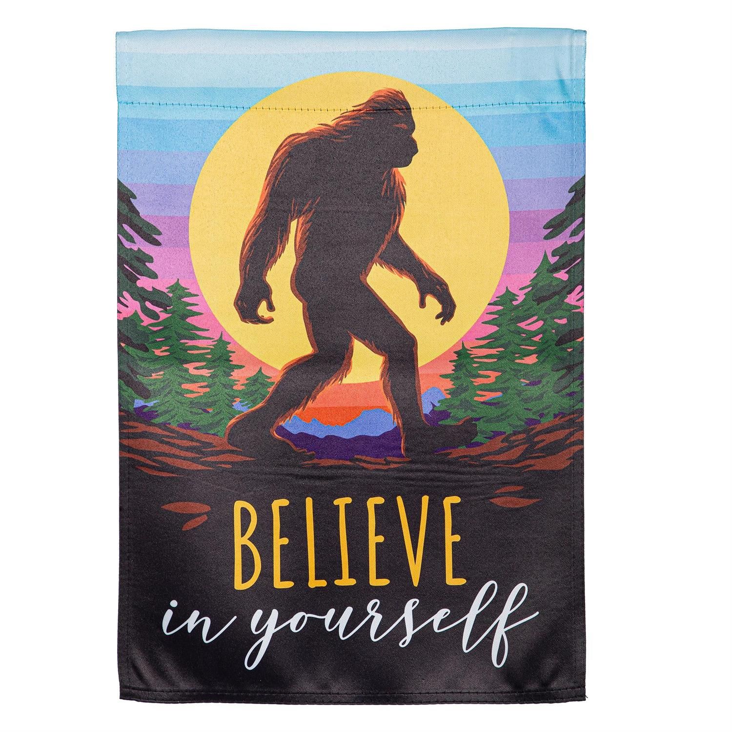 Garden Flag - Suede - Big Foot Believe In Yourself