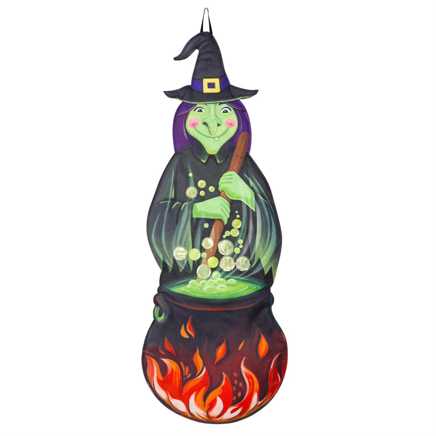 Door Banner - Iridescent Halloween Witch