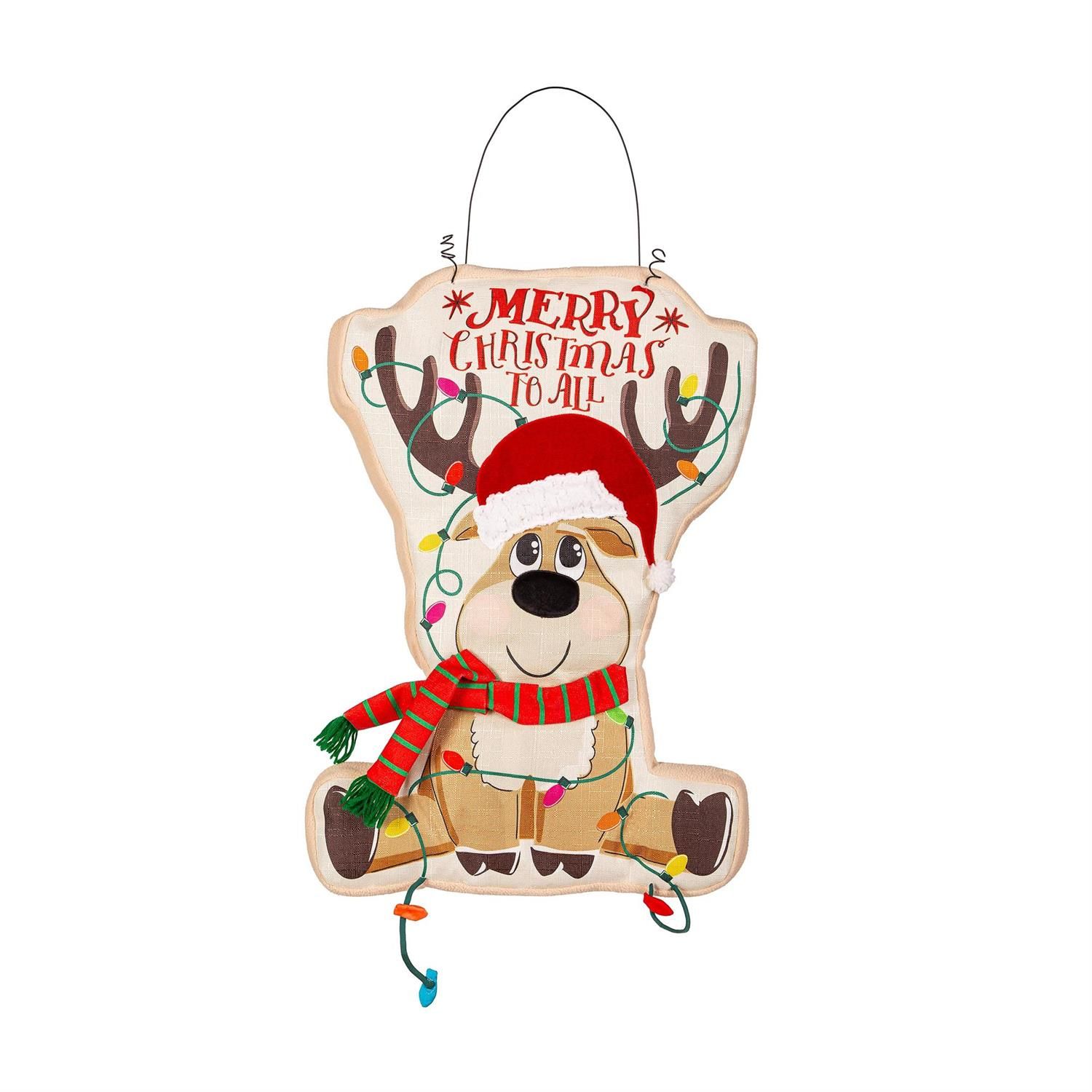 Estate Door Decor - Lighted - Merry Christmas To All