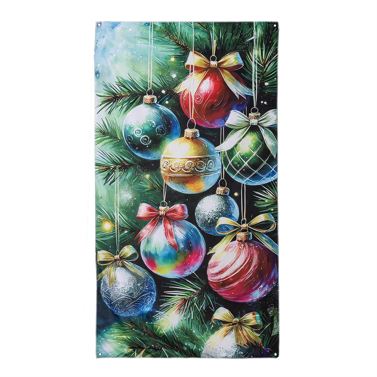 Premium Door Cover - Holiday Ornaments