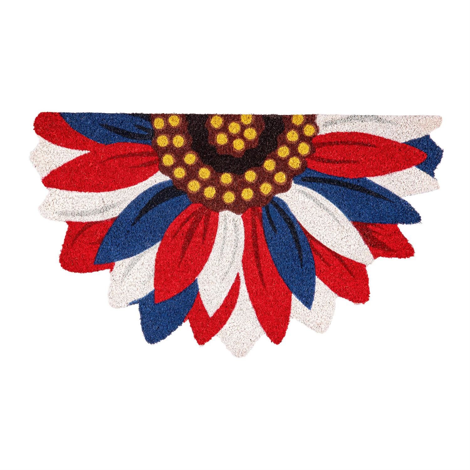 Coir Mat - Patriotic Sunflower