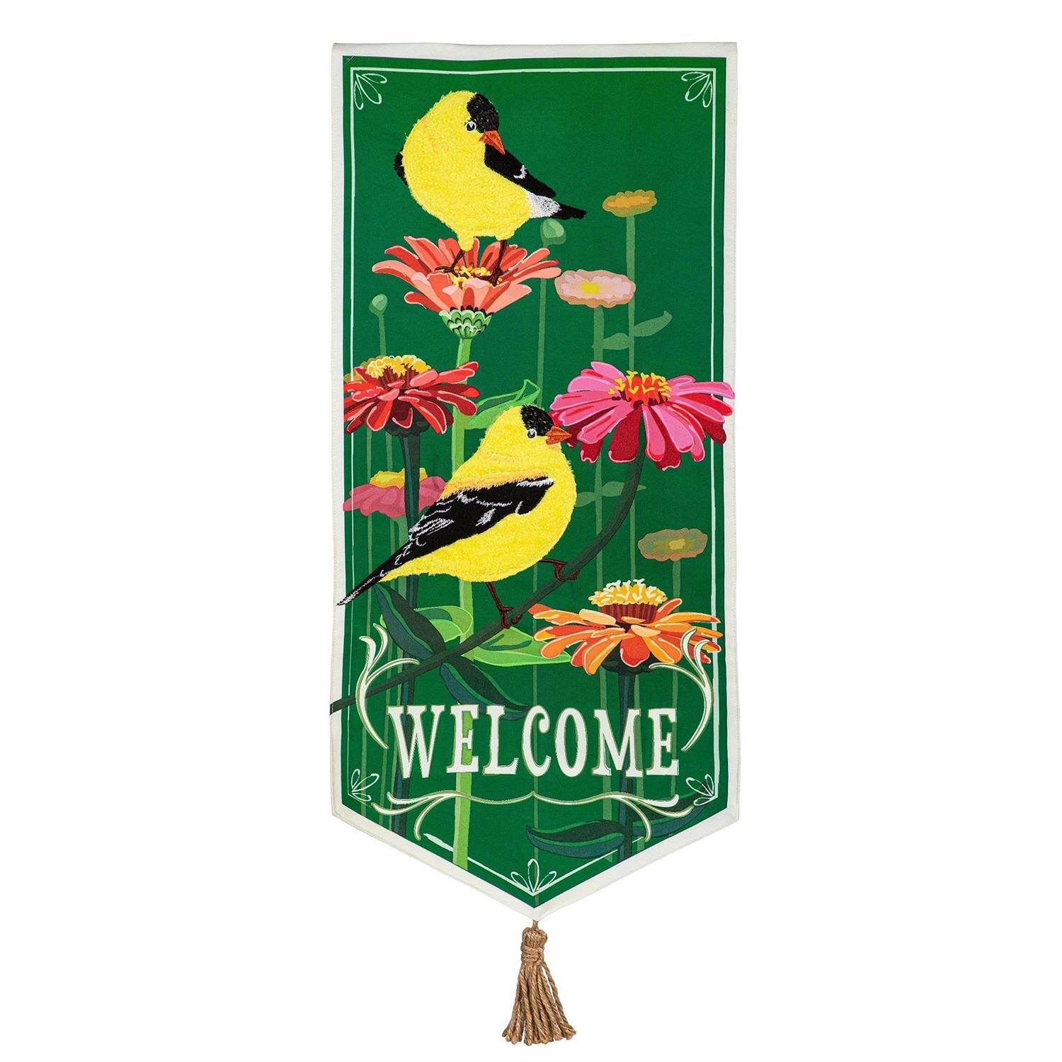 Everlasting Impression Textile Decor - Finches And Flowers
