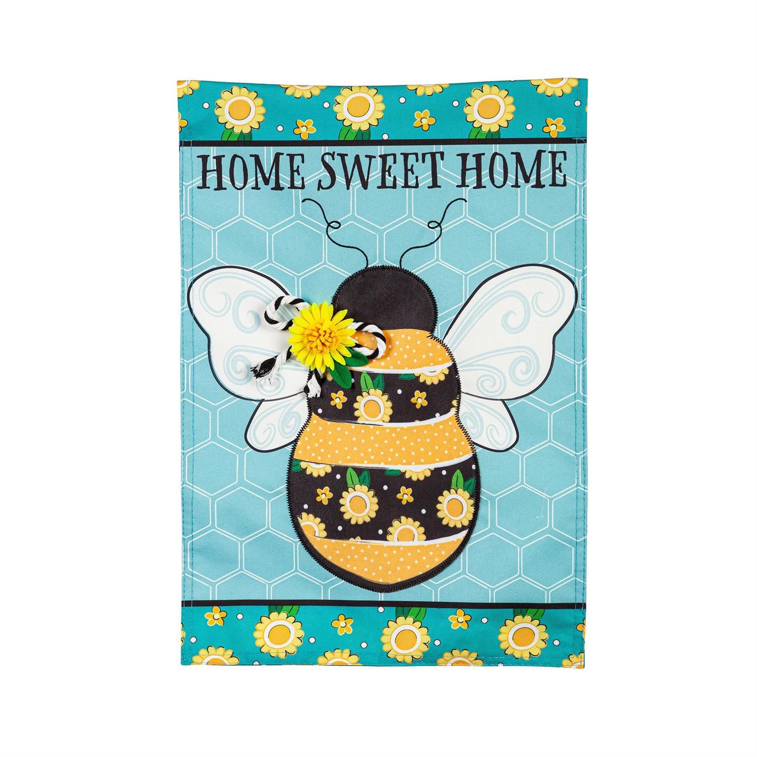 Garden Flag - Linen - Home Sweet Home Bee