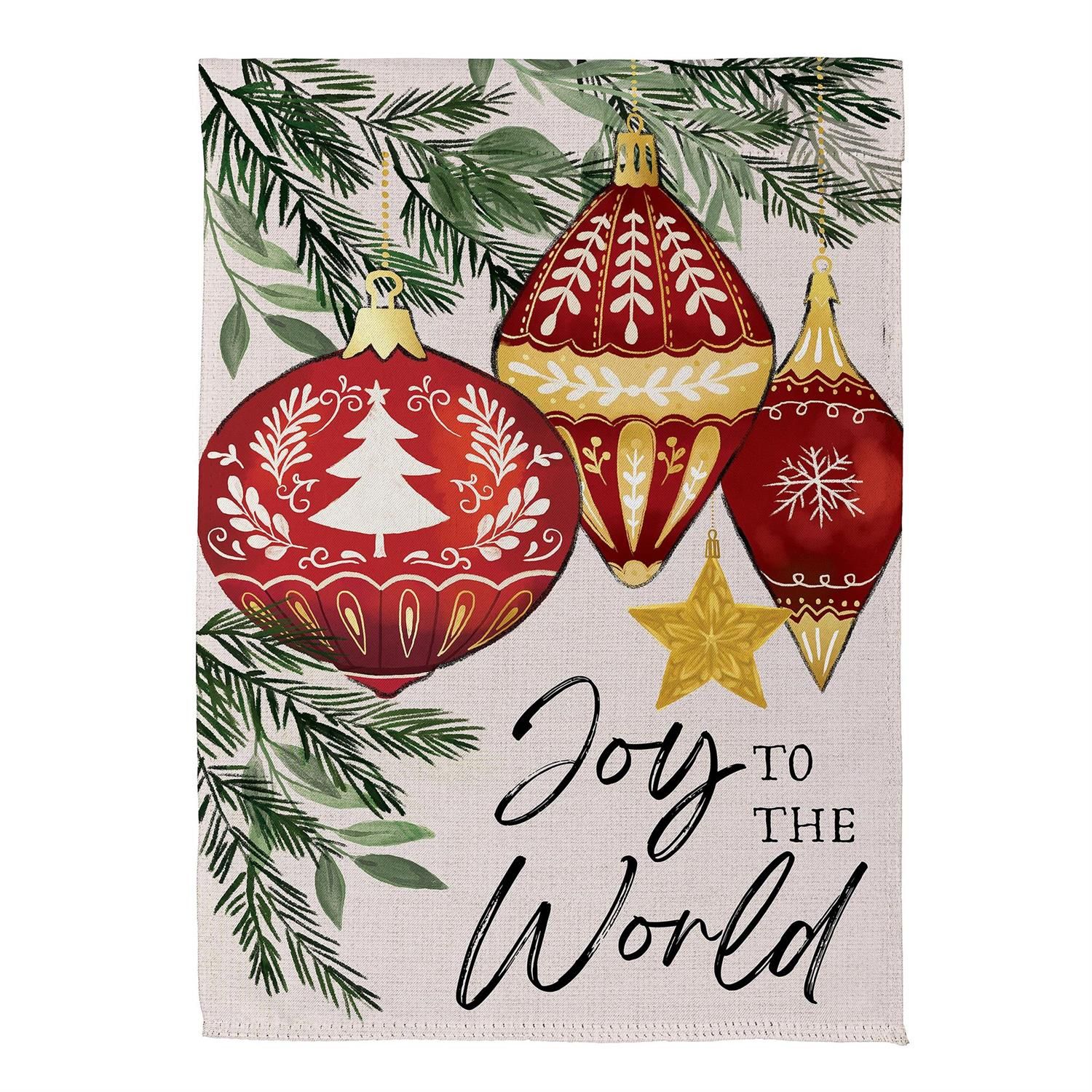 Garden Flag - Suede - Joy To The World Orns