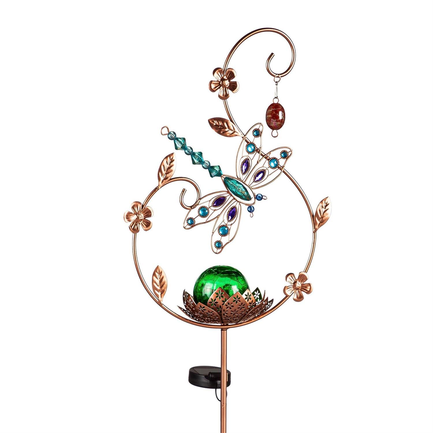 Solar Garden Stake - Winged Things - Green