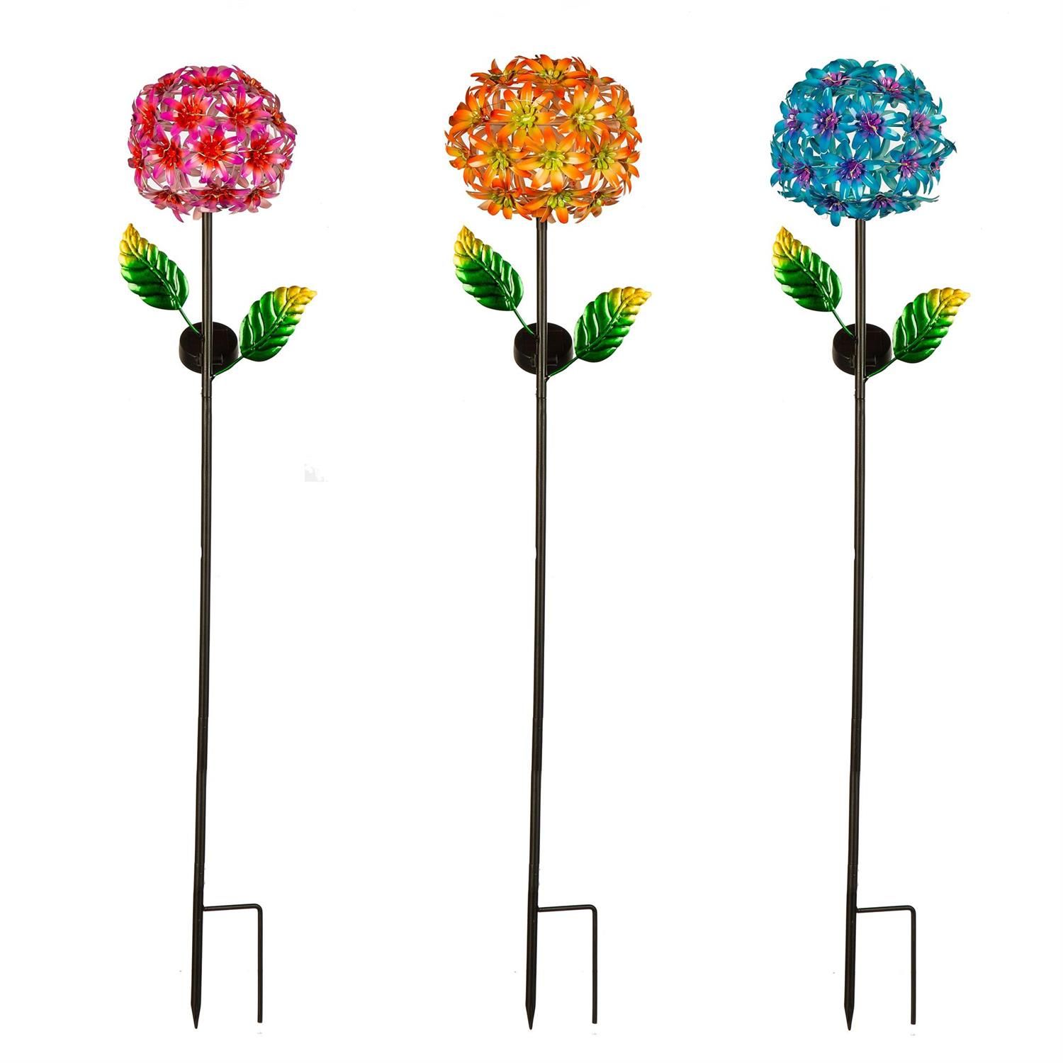 Solar Garden Stake - Hydrangea