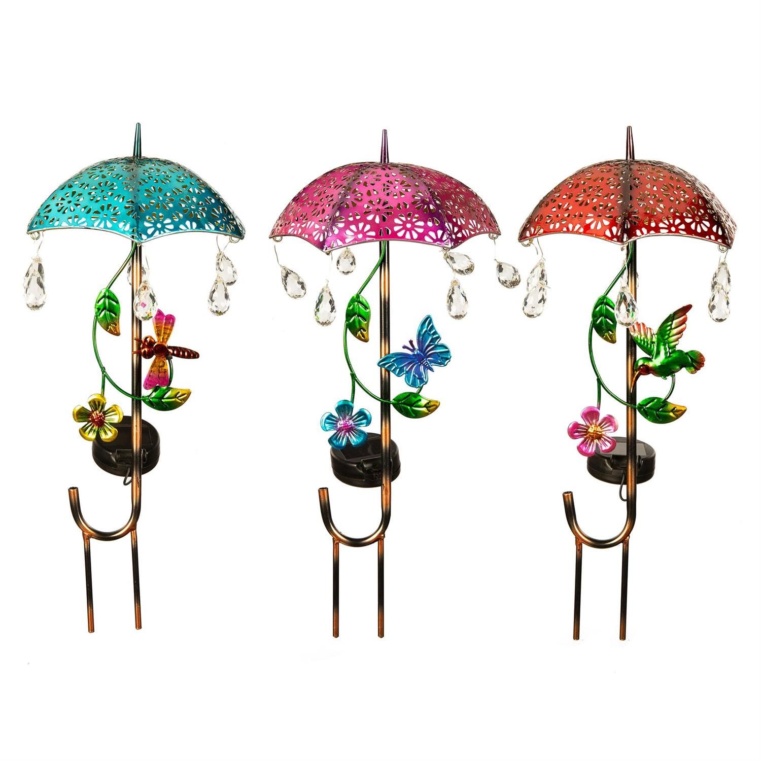 Solar Garden Stake - Jeweled Umbrella