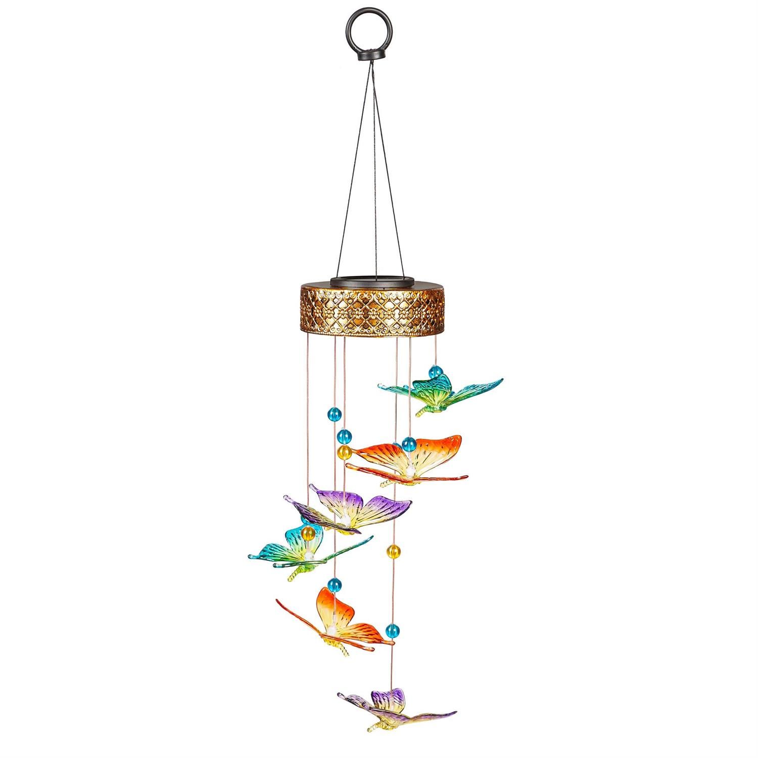 Solar Mobile - Colorful Butterflies - Color Changing